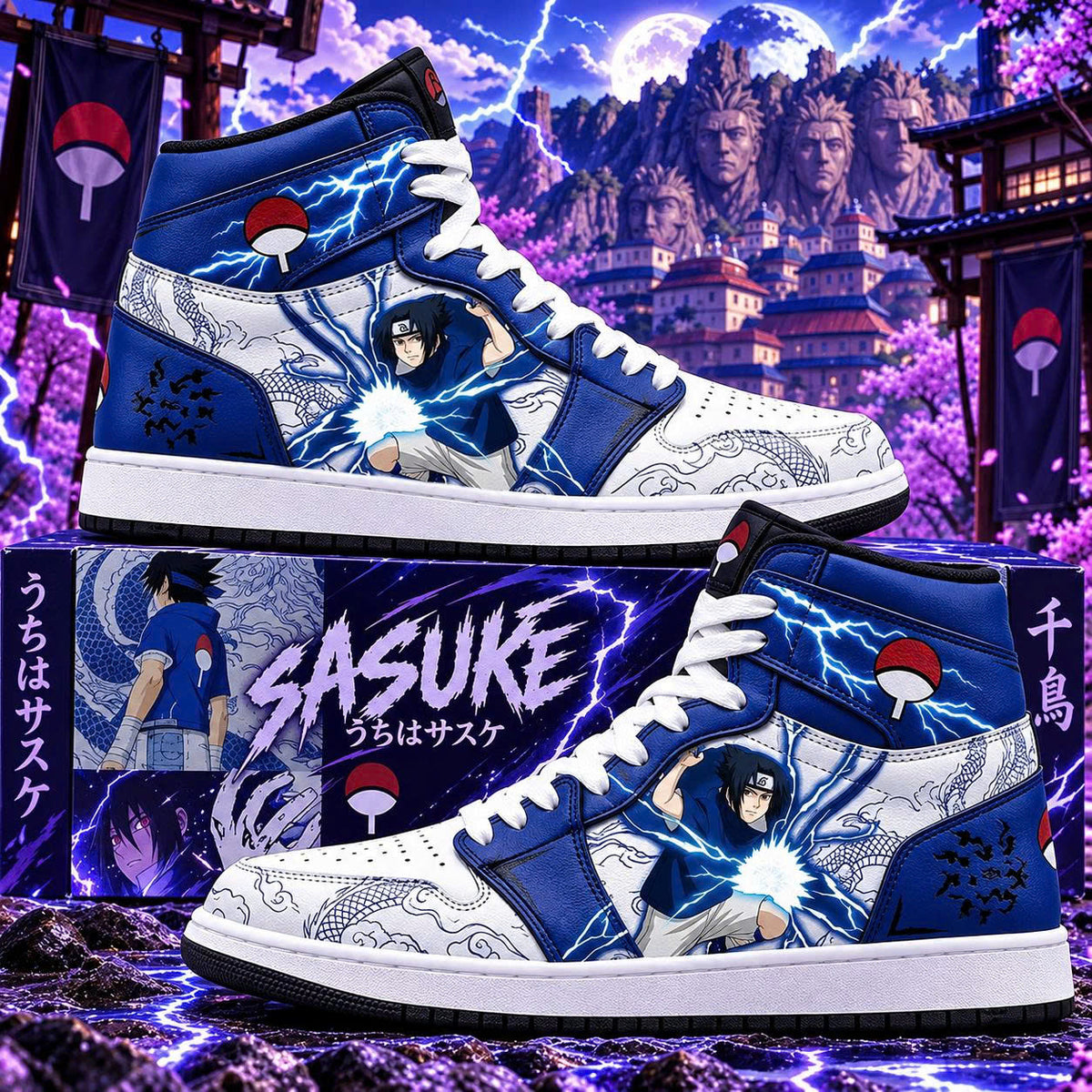 Uchiha Sasuke High Top Sneakers — Naruto Inspired Fan Shoes