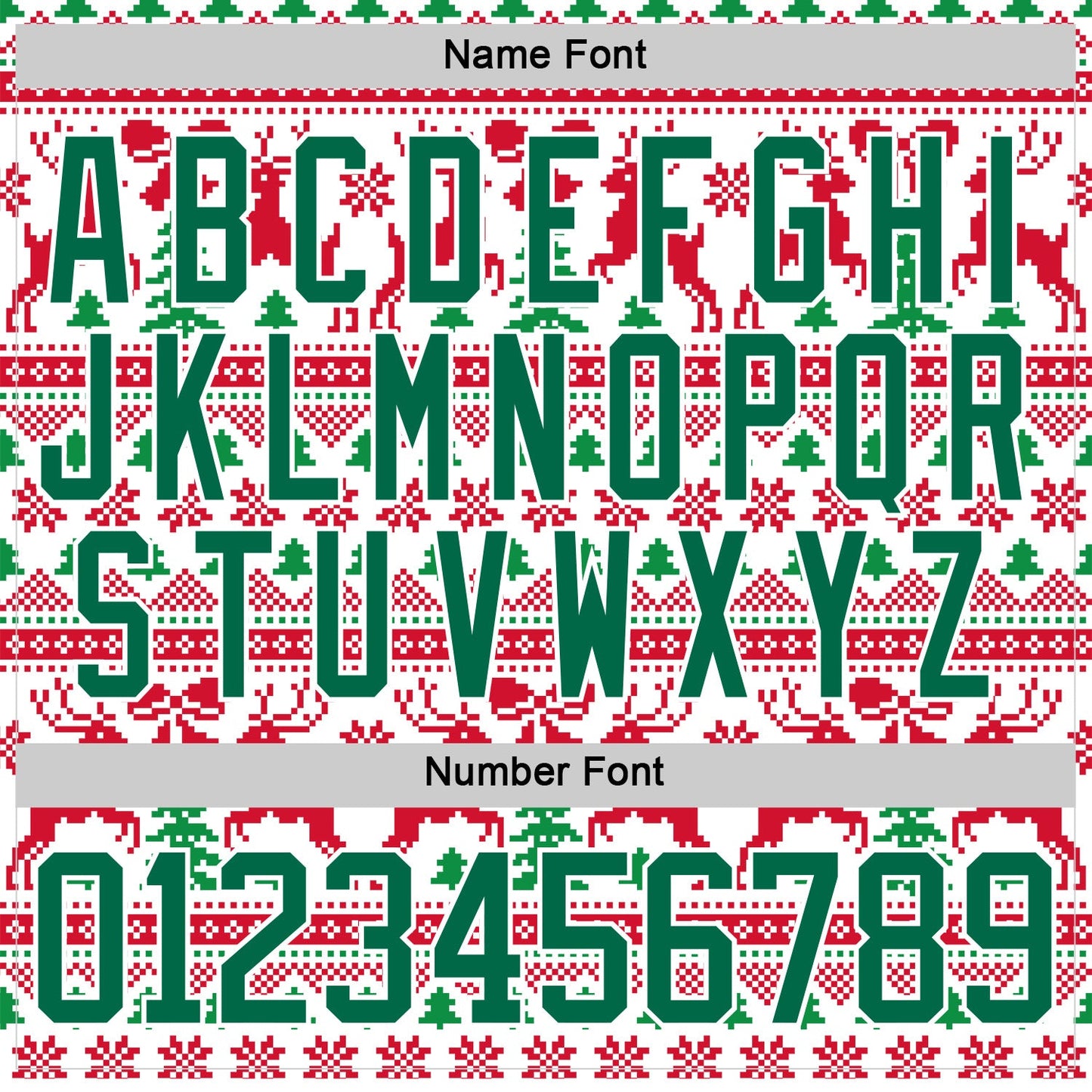 Custom Red Kelly Green-White 3D Christmas Ugly Sweater Hockey Lace Neck Jersey
