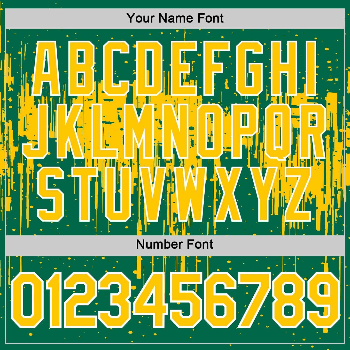 Custom Kelly Green Yellow-White Dripping Splatter Paint Performance T-Shirt