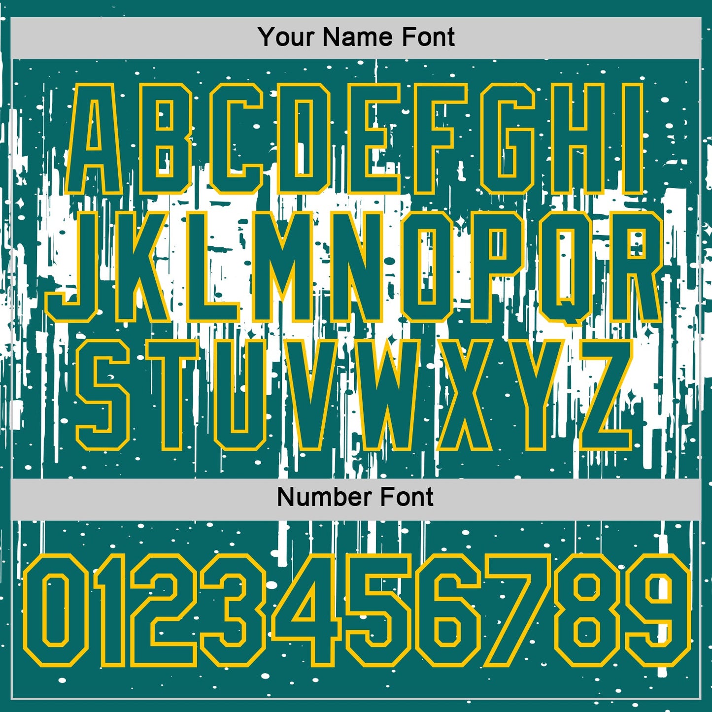 Custom Teal White-Yellow Dripping Splatter Paint Performance T-Shirt