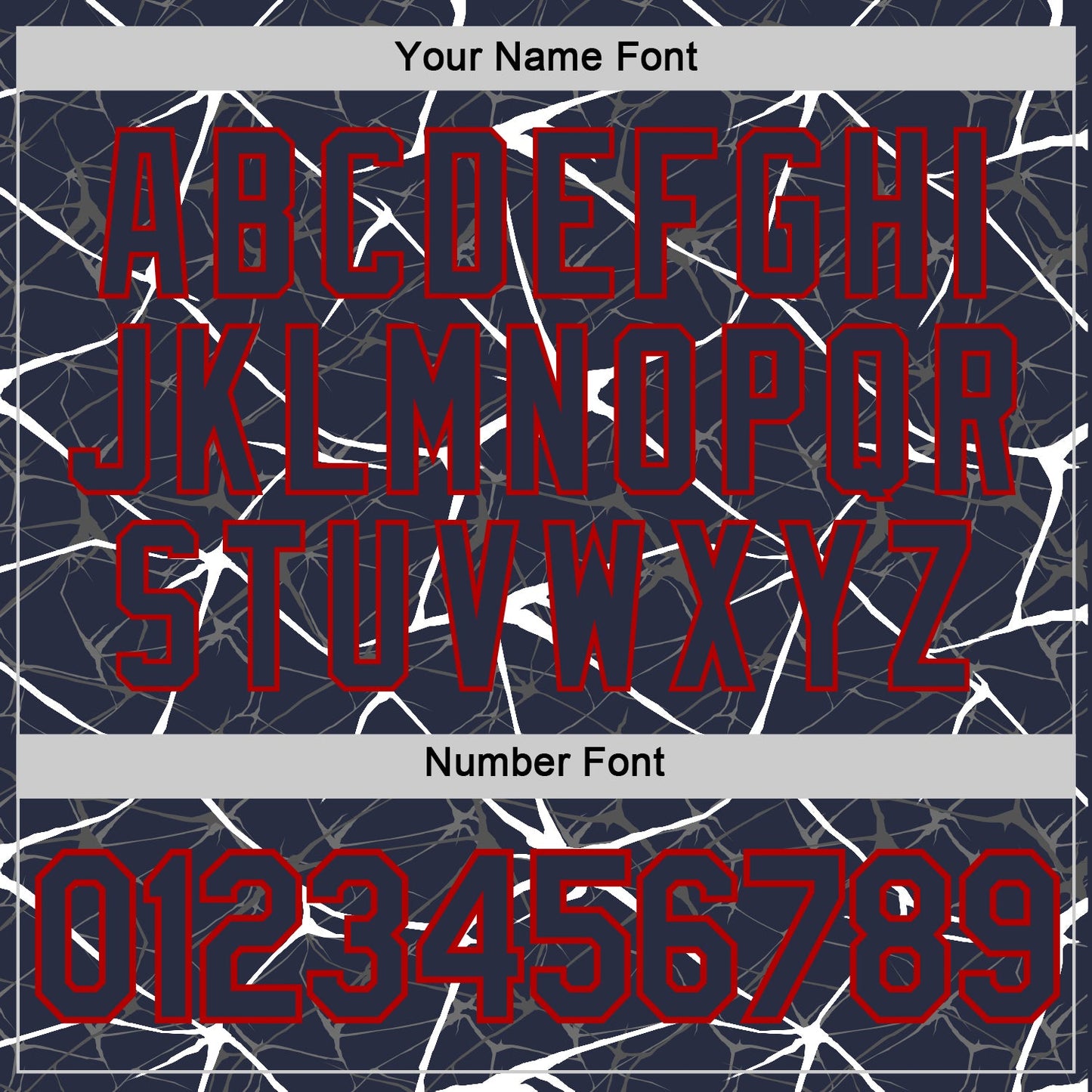 Custom Navy White Gray-Red Abstract Network Crackle Performance T-Shirt