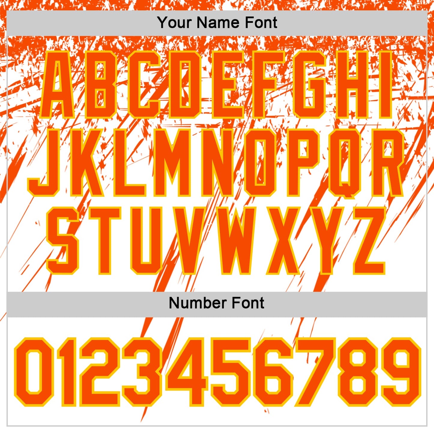 Custom White Orange-Yellow Distressed Scratch Brush Stroke Performance T-Shirt