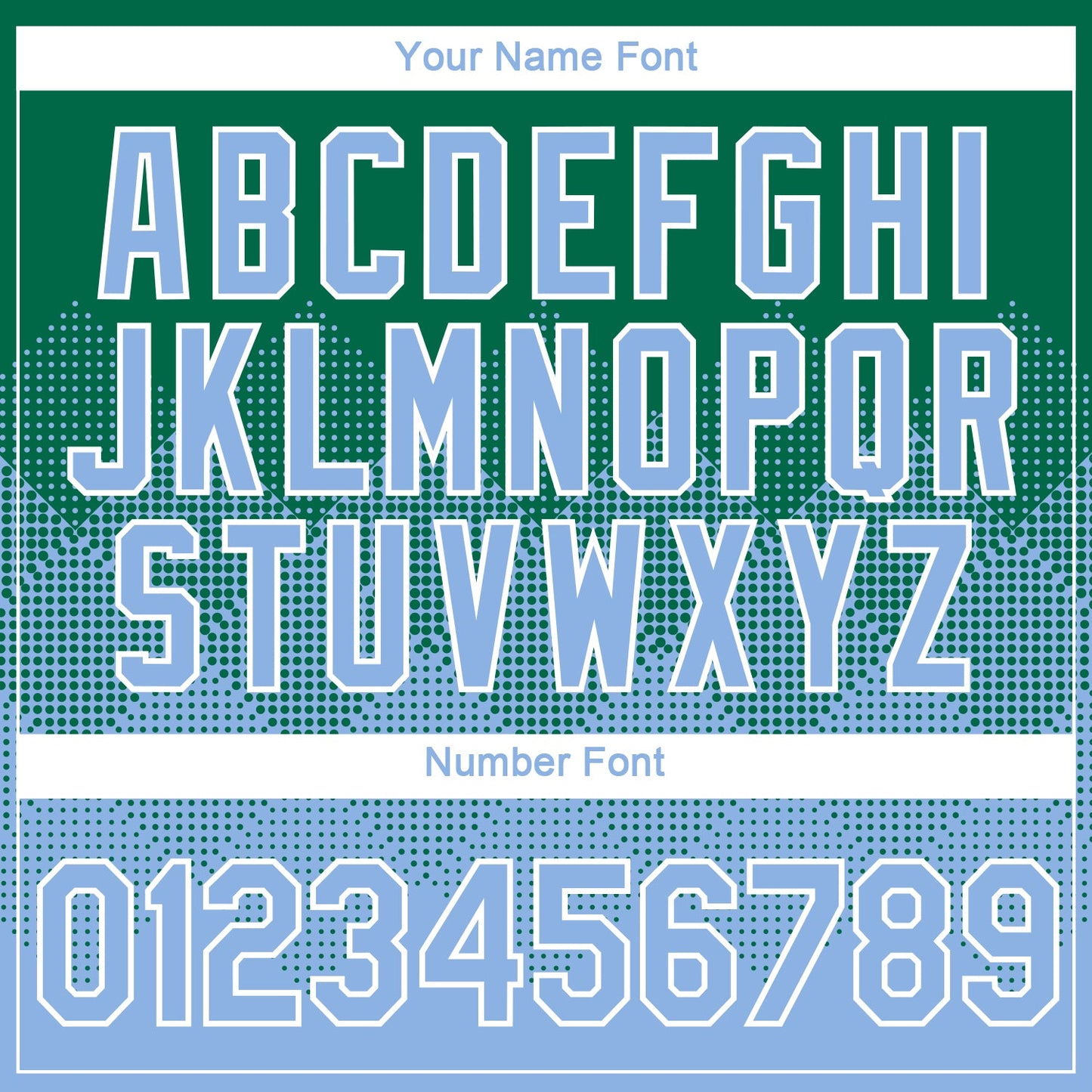 Custom Kelly Green Light Blue-White 3D Pattern Design Gradient Square Shapes Performance T-Shirt