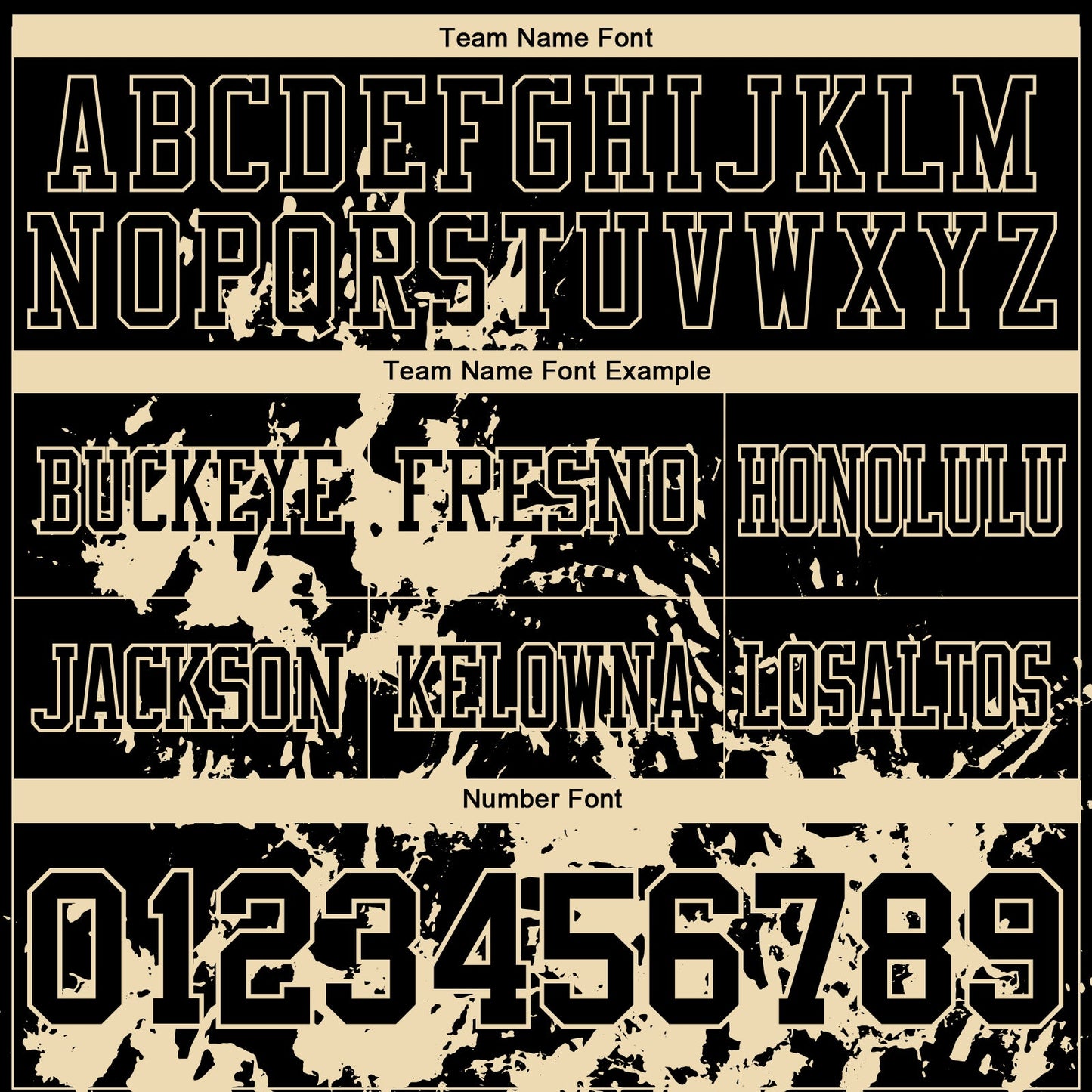 Custom Black Cream 3D Pattern Splash Authentic Football Jersey