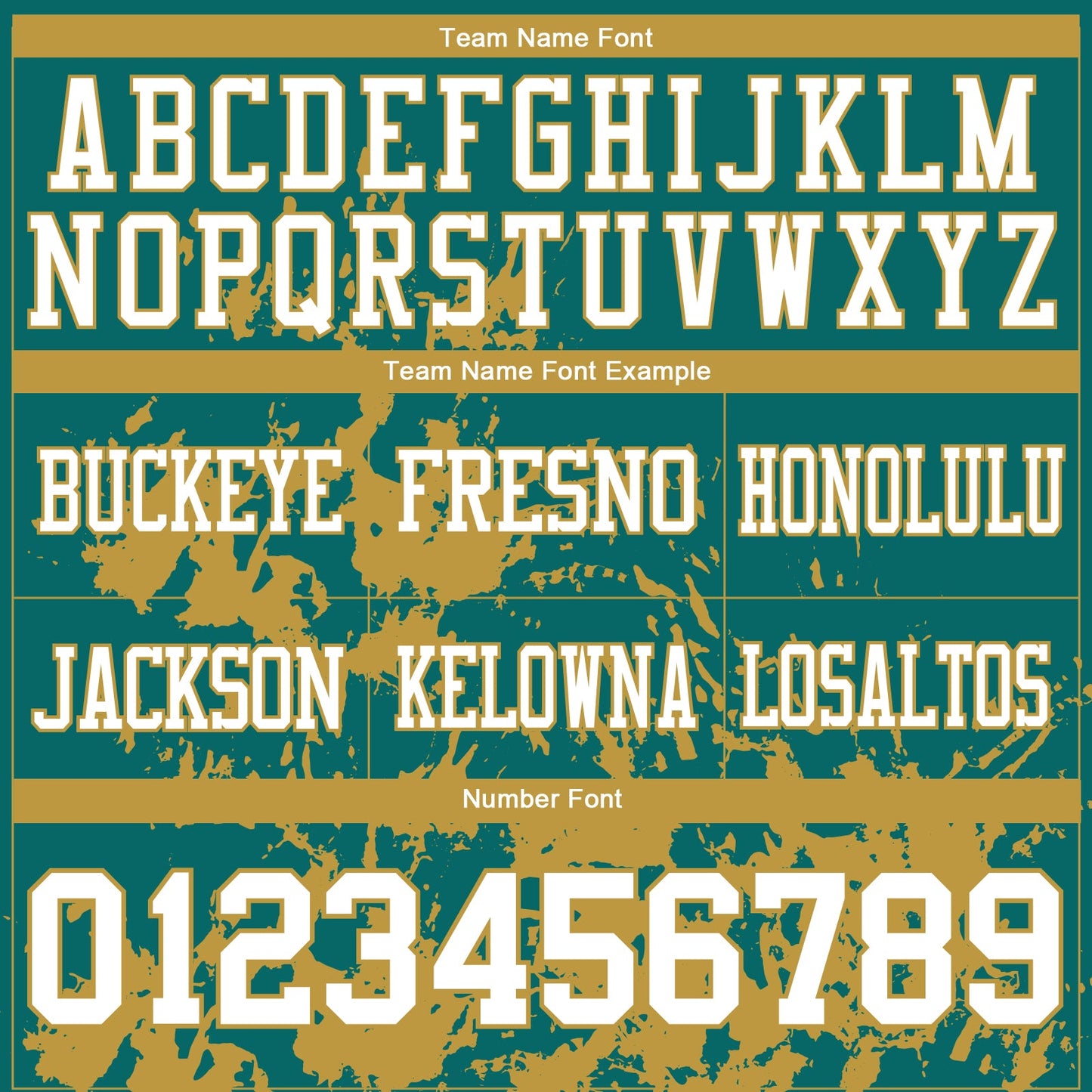 Custom Teal White-Old Gold 3D Pattern Splash Authentic Football Jersey