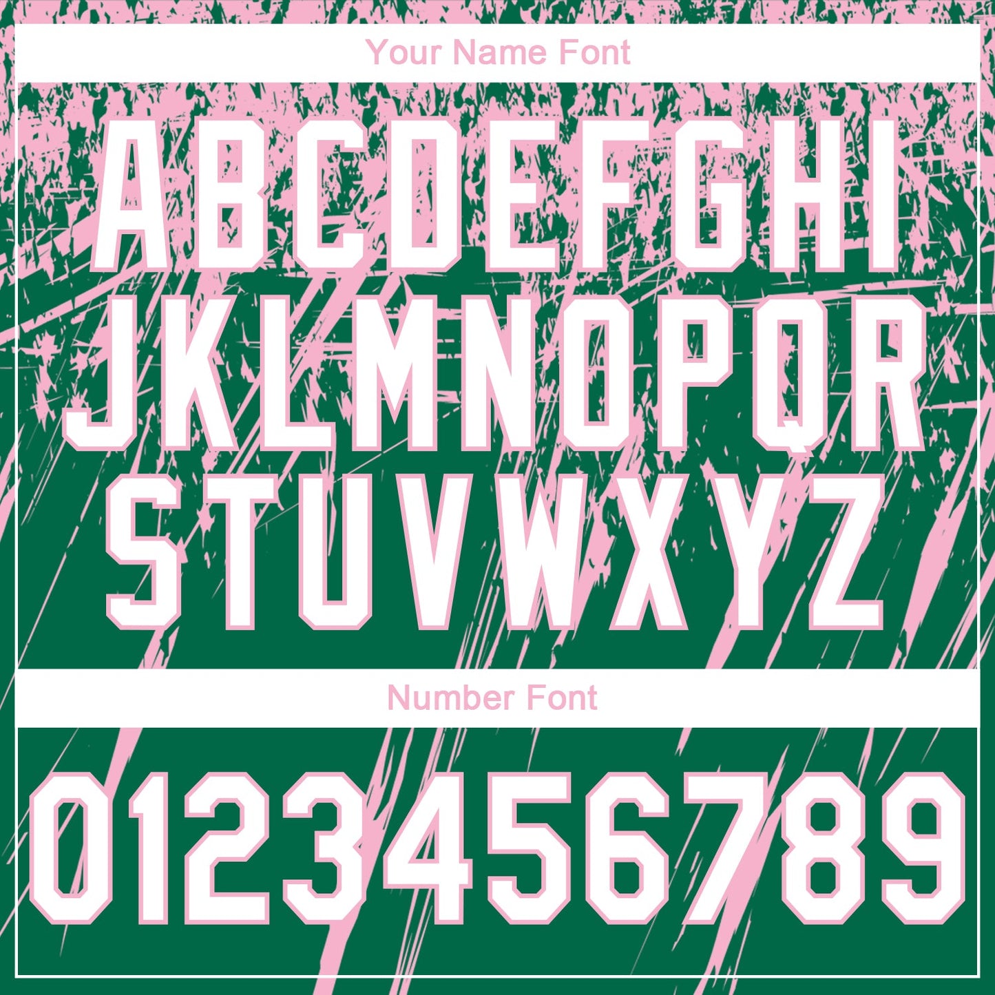 Custom Stitched Kelly Green White-Light Pink 3D Pattern Design Splash Grunge Art Sports Pullover Sweatshirt Hoodie