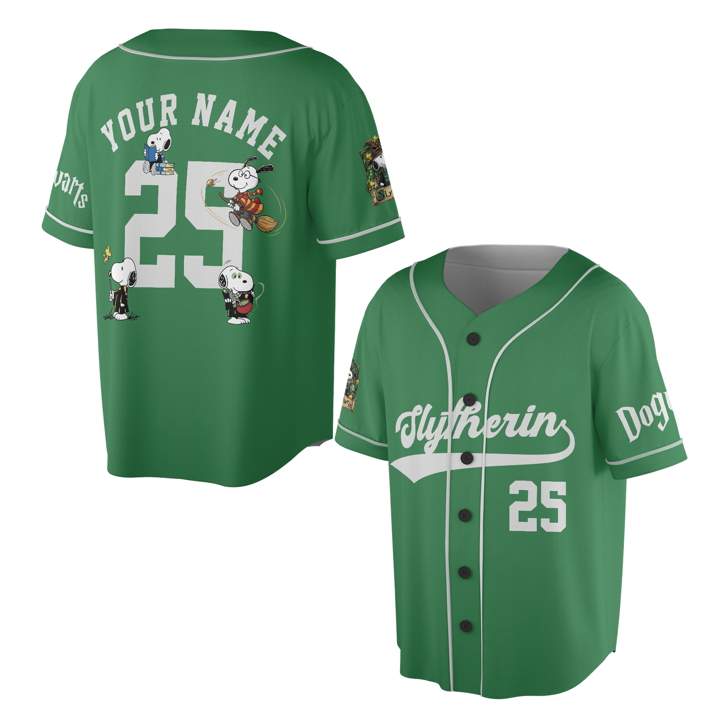 Custom Wizard House Beagle Baseball Jersey, Personalized Magic School Dog Team Shirt