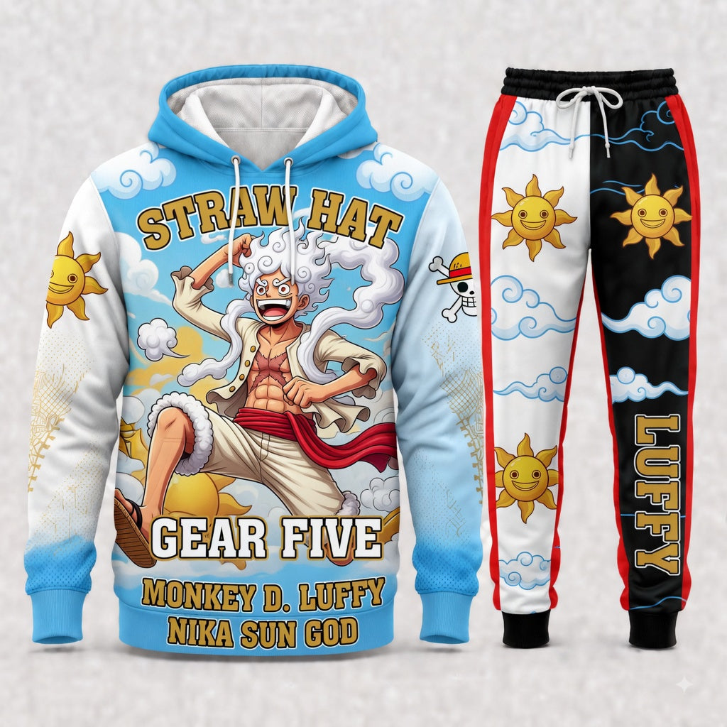 Monkey D. Luffy Hoodie & Sweatpants Tracksuit Set — One Piece Inspired - Custom Fan Apparel Image 10