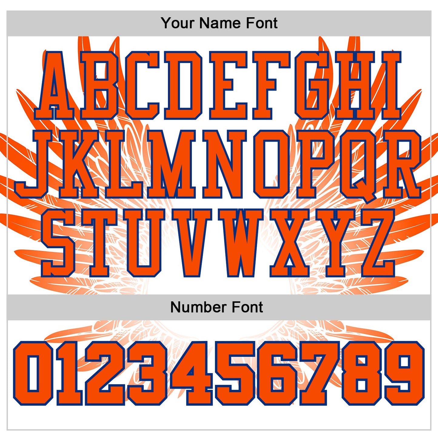 Custom White Orange-Royal Feather Wing Boho Style Round Neck Sublimation Basketball Uniform Jersey