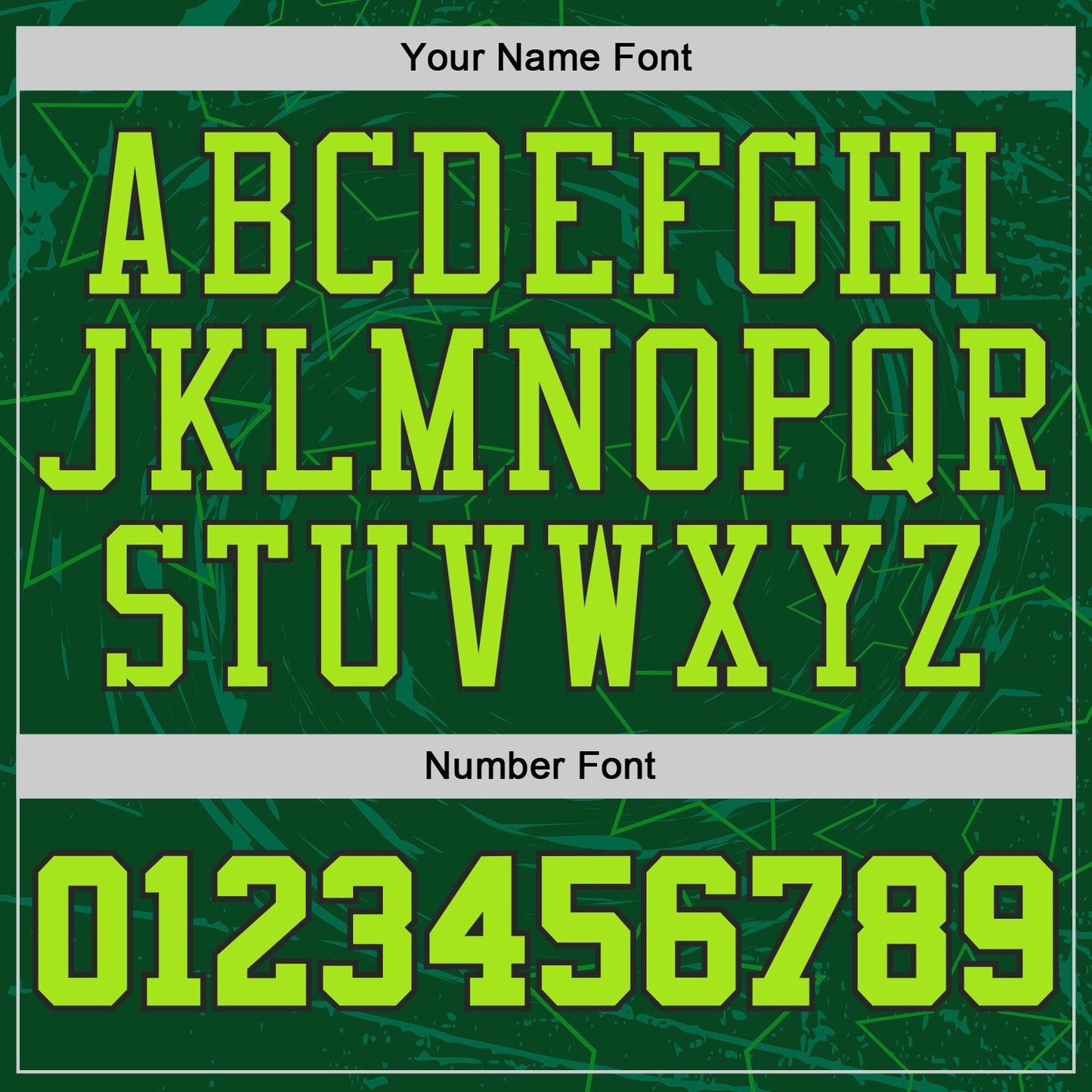 Custom Green Neon Green Black-White Geometric Star Texture Round Neck Sublimation Basketball Uniform Jersey