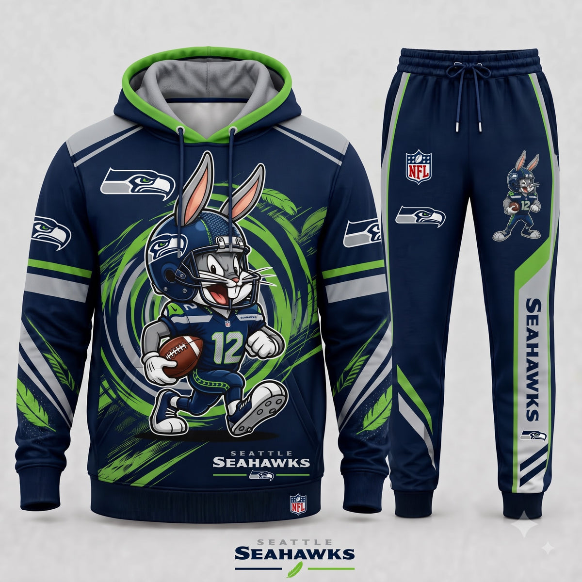 Bug Bunny NFL Fan Set — Hoodie & Sweatpants | All 32 Football Teams Available