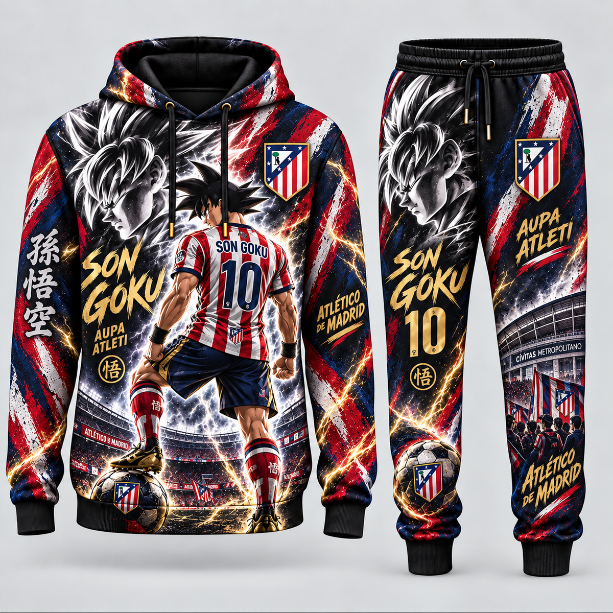 Limited Edition Son Goku x Champions League Hoodie & Sweatpants Fan Set