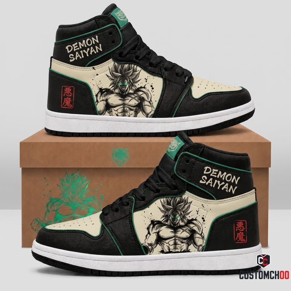 Broly Legendary Super Saiyan Anime Canvas High Top Sneakers - 08. Sumie Beast