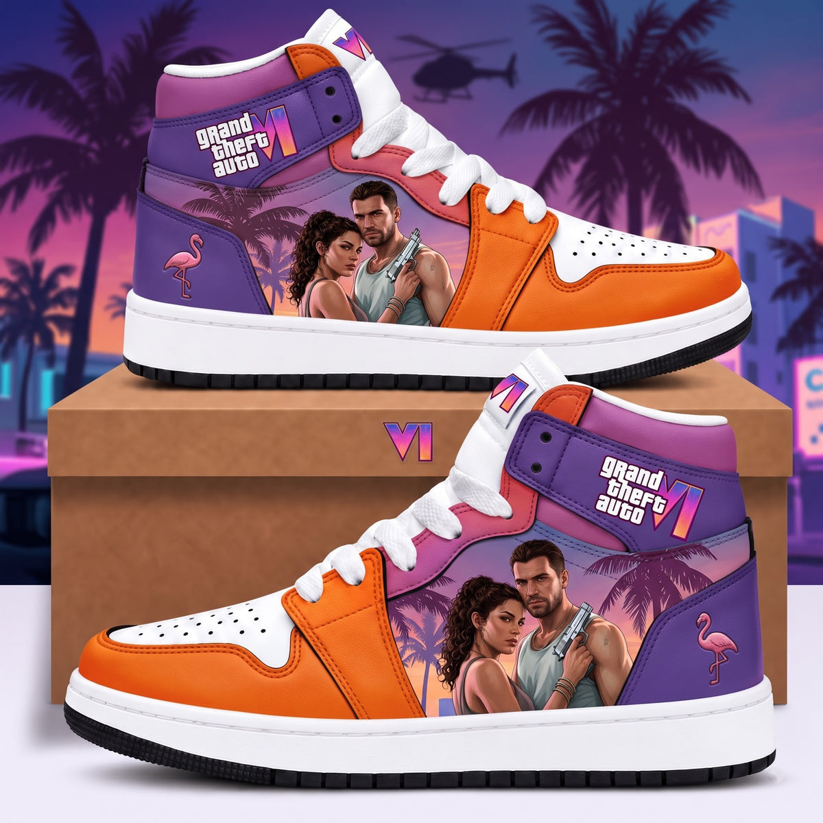 Limited Edition GTA 6 Fan Shoes — GTA 6 High Top Sneaker Gift