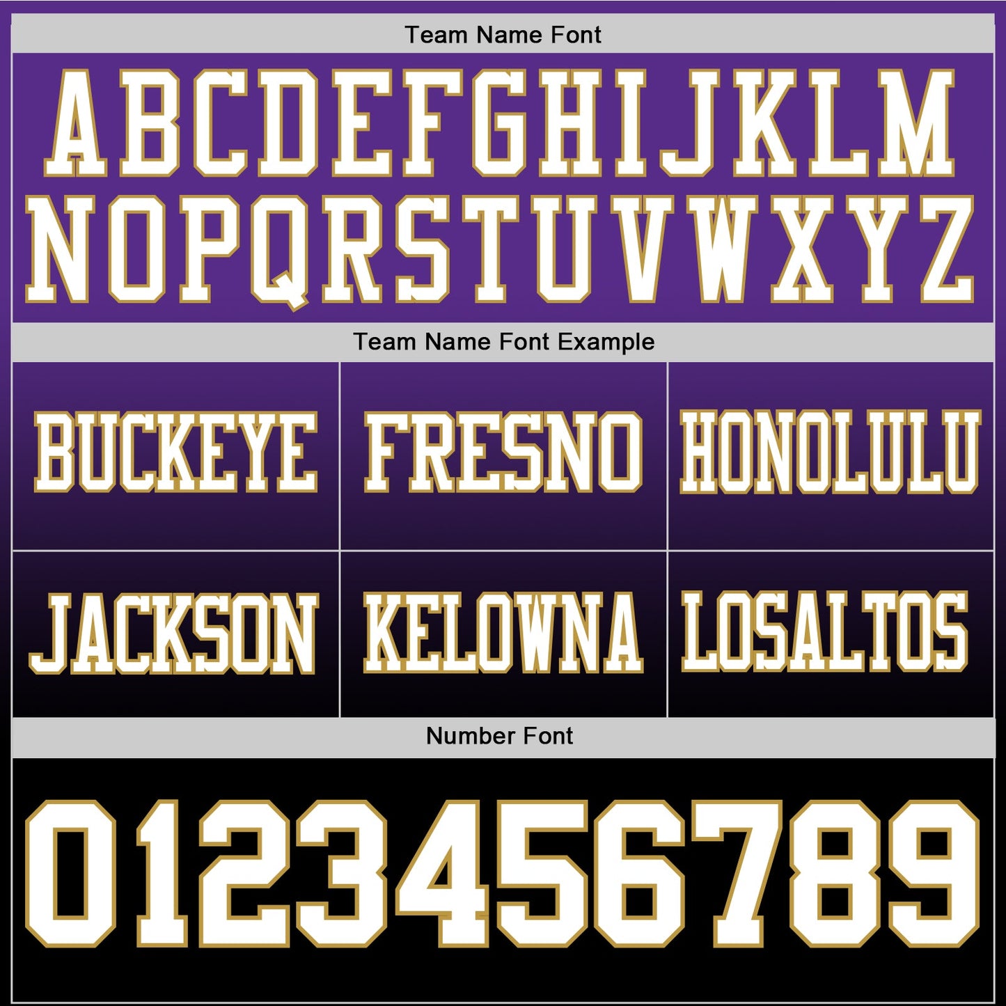 Custom Purple White Black-Old Gold Authentic Fade Fashion Football Jersey
