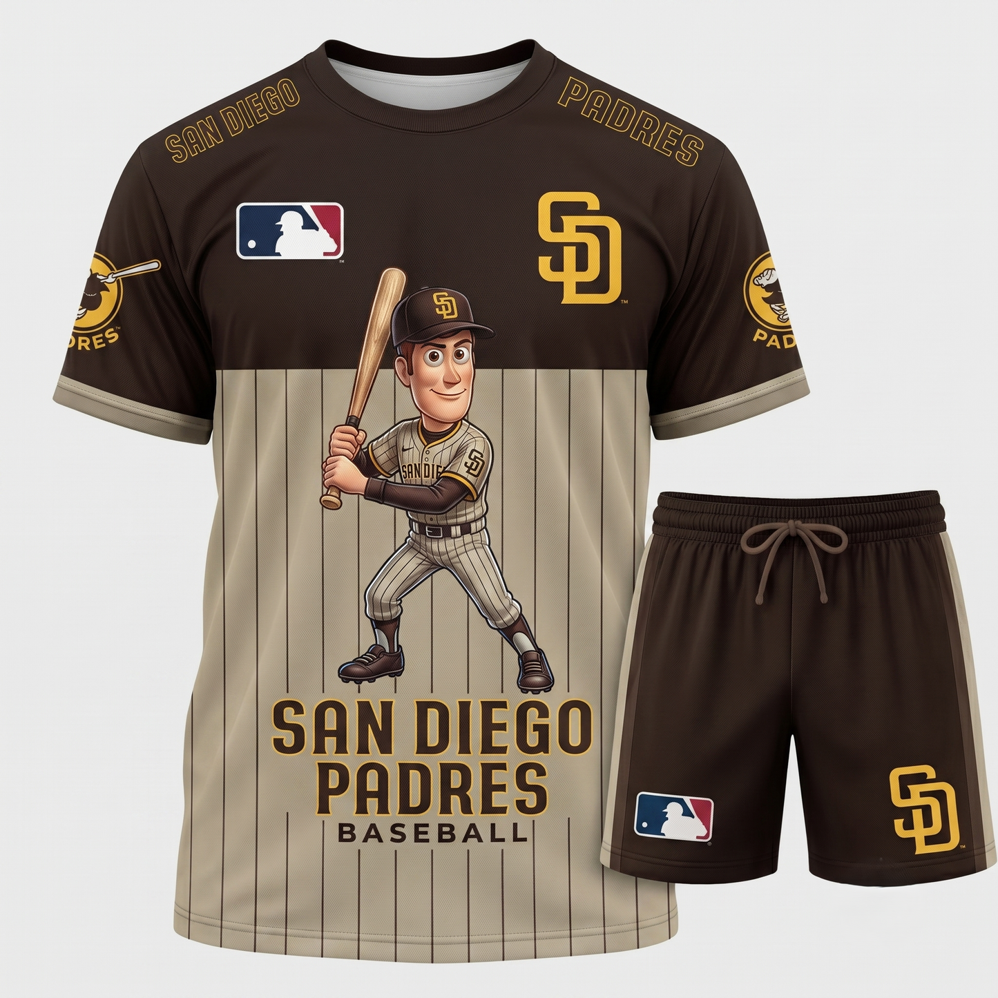 All 30 Teams Available-COMBO GIFTS FOR BASEBALL FAN | Sport Fan Set — T-Shirt + Shorts