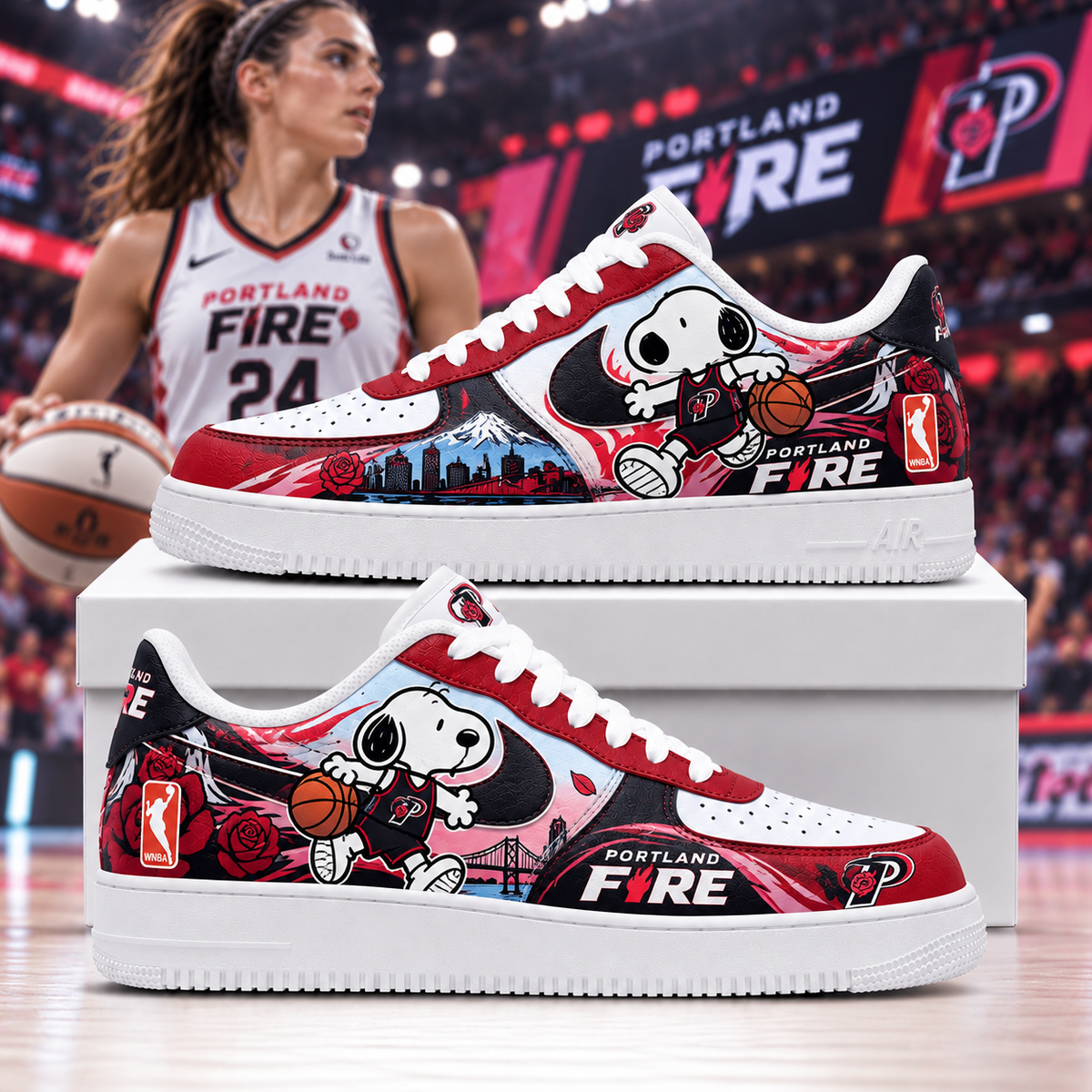 Beagle Dog - Women’s Basketball Fan Sneakers | All 15 WNBA Teams Available -Ver2