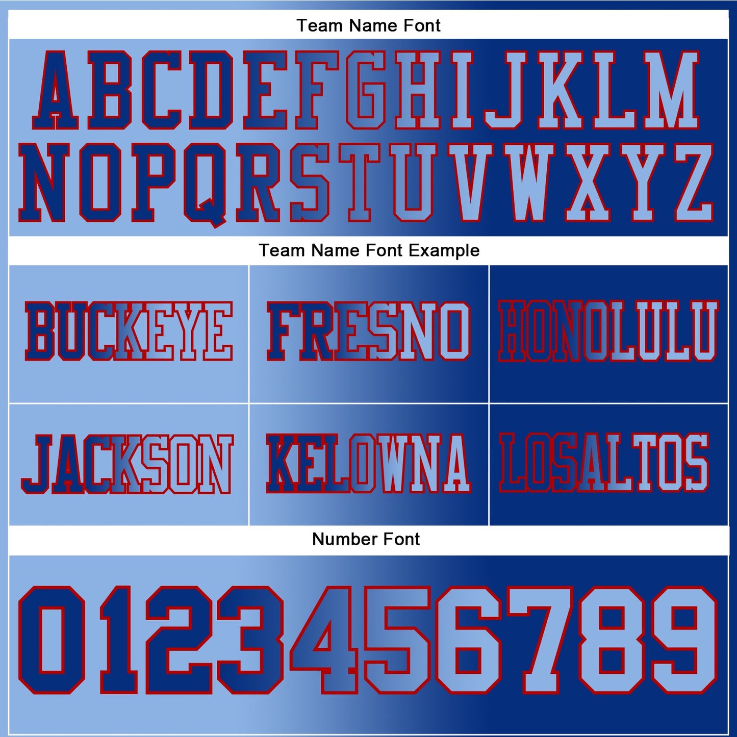 Custom Royal Light Blue-Red Authentic Gradient Fashion Football Jersey