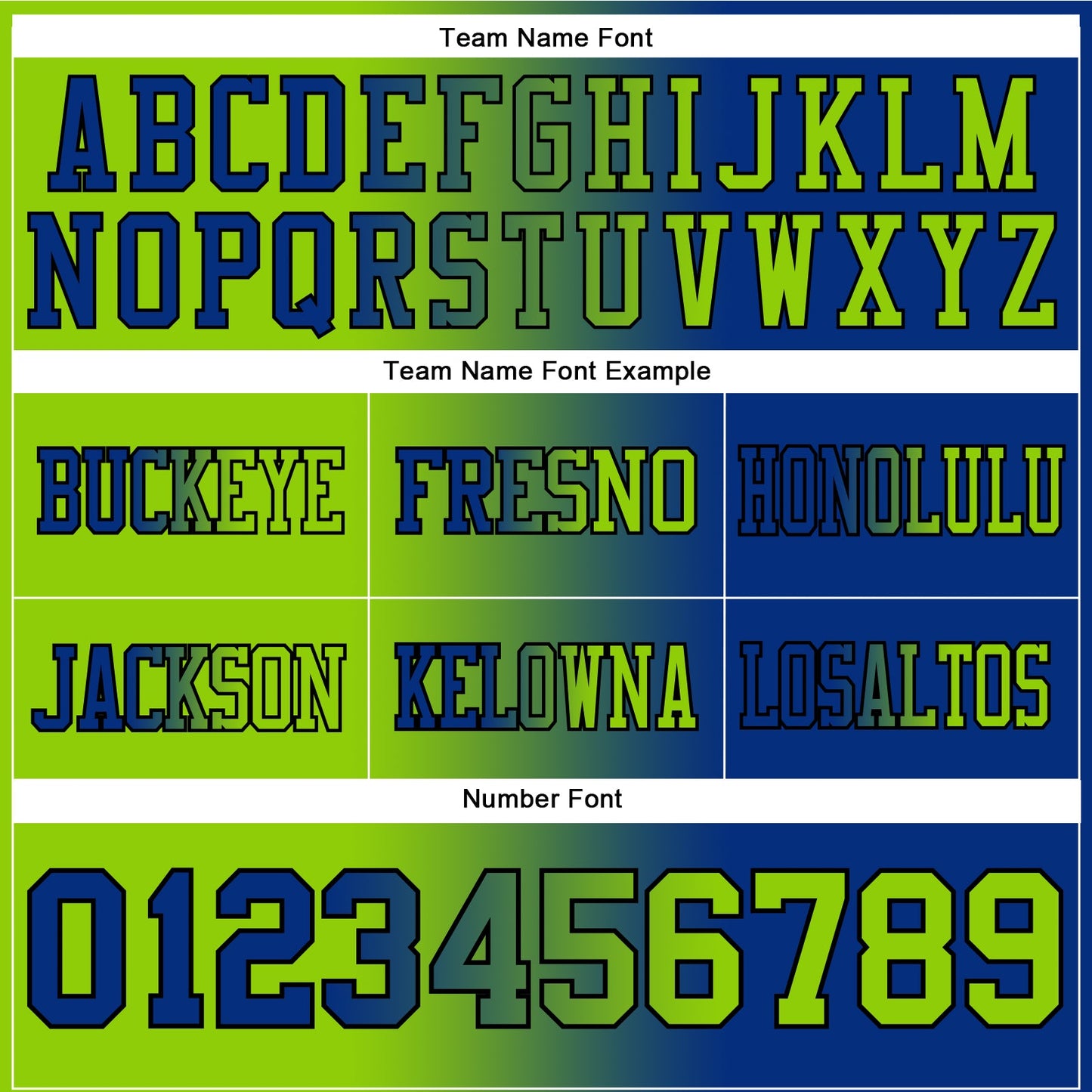 Custom Royal Neon Green-Black Authentic Gradient Fashion Football Jersey