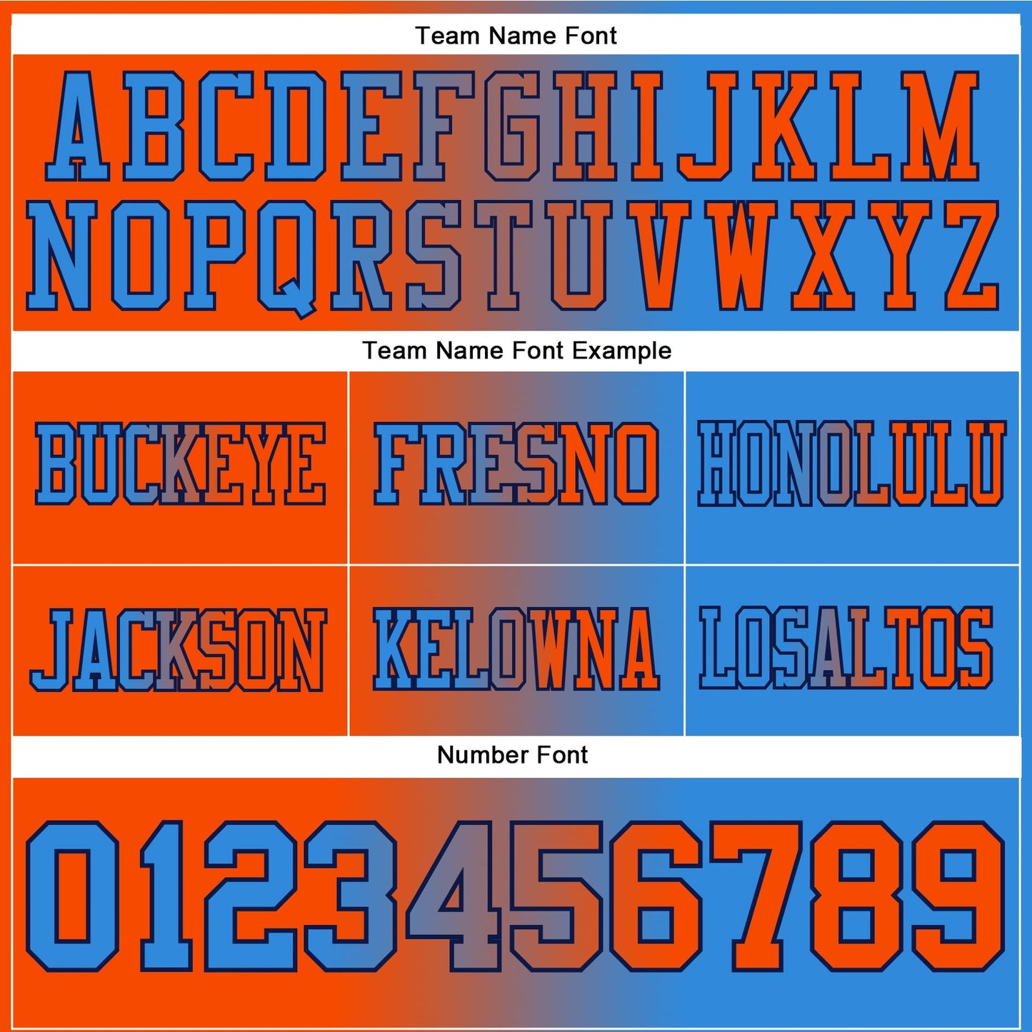 Custom Powder Blue Orange-Navy Authentic Gradient Fashion Football Jersey