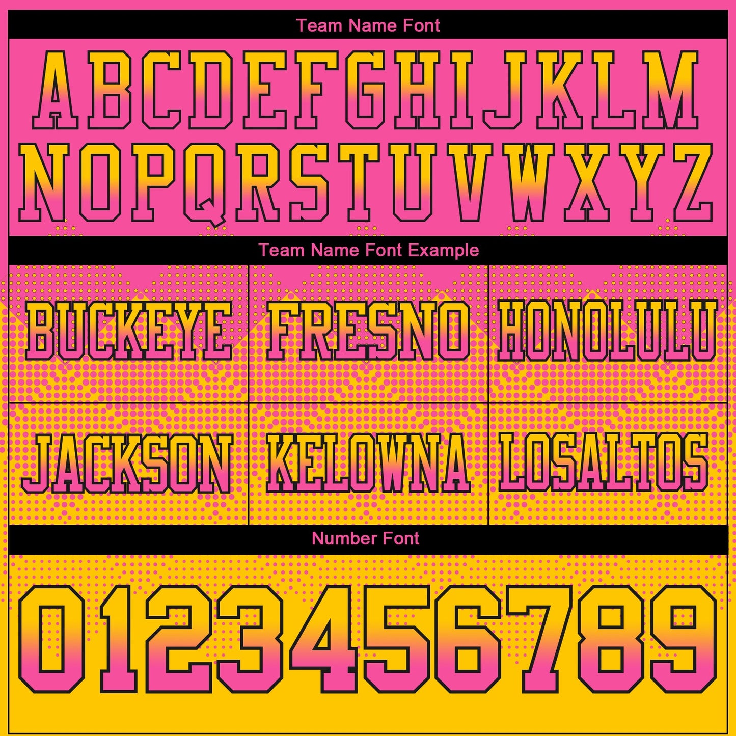 Custom Pink Yellow-Black Authentic Gradient Square Shape 7V7 Flag Football Jersey