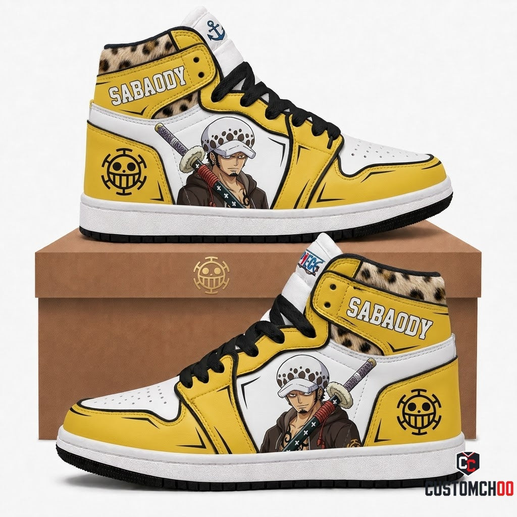 Trafalgar D. Water Law Anime Canvas High Top Sneakers - 07. Classic Nostalgia