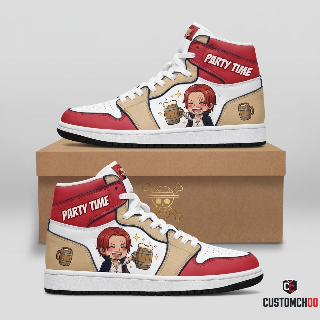 Red-Haired Shanks Emperor Anime Canvas High Top Sneakers - 08. Chibi Pop