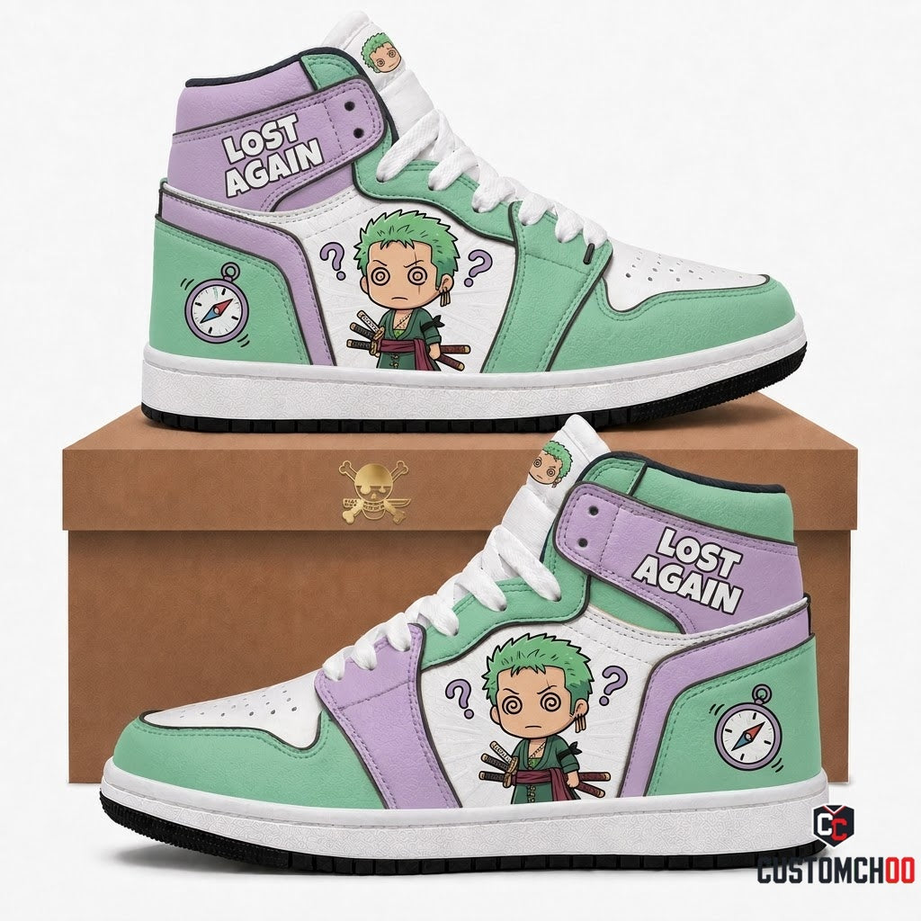 Roronoa Zoro King of Hell Anime Canvas High Top Sneakers - 08. Chibi Pop