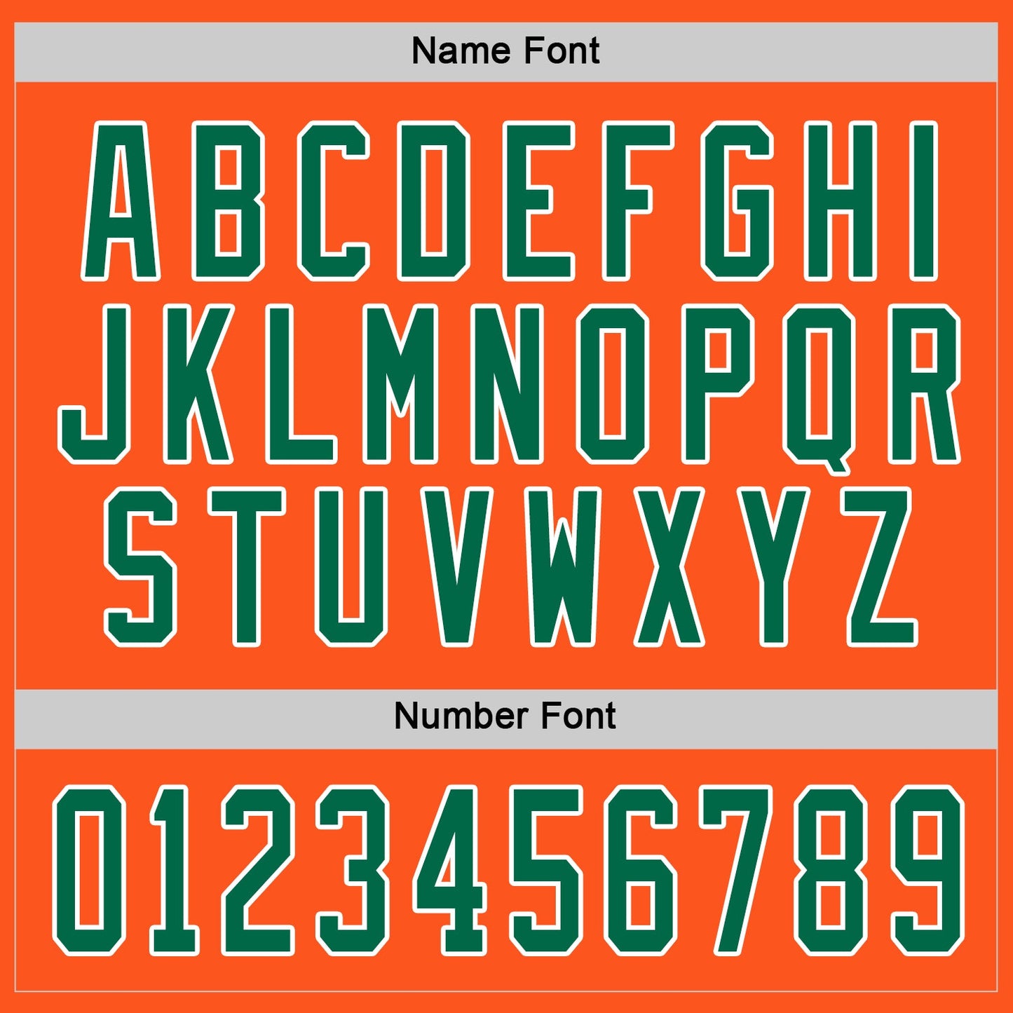 Custom Orange Kelly Green-White Hockey Jersey