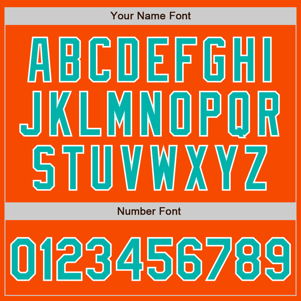 Custom Stitched Orange Aqua-White Baseball Pullover Sweatshirt Hoodie