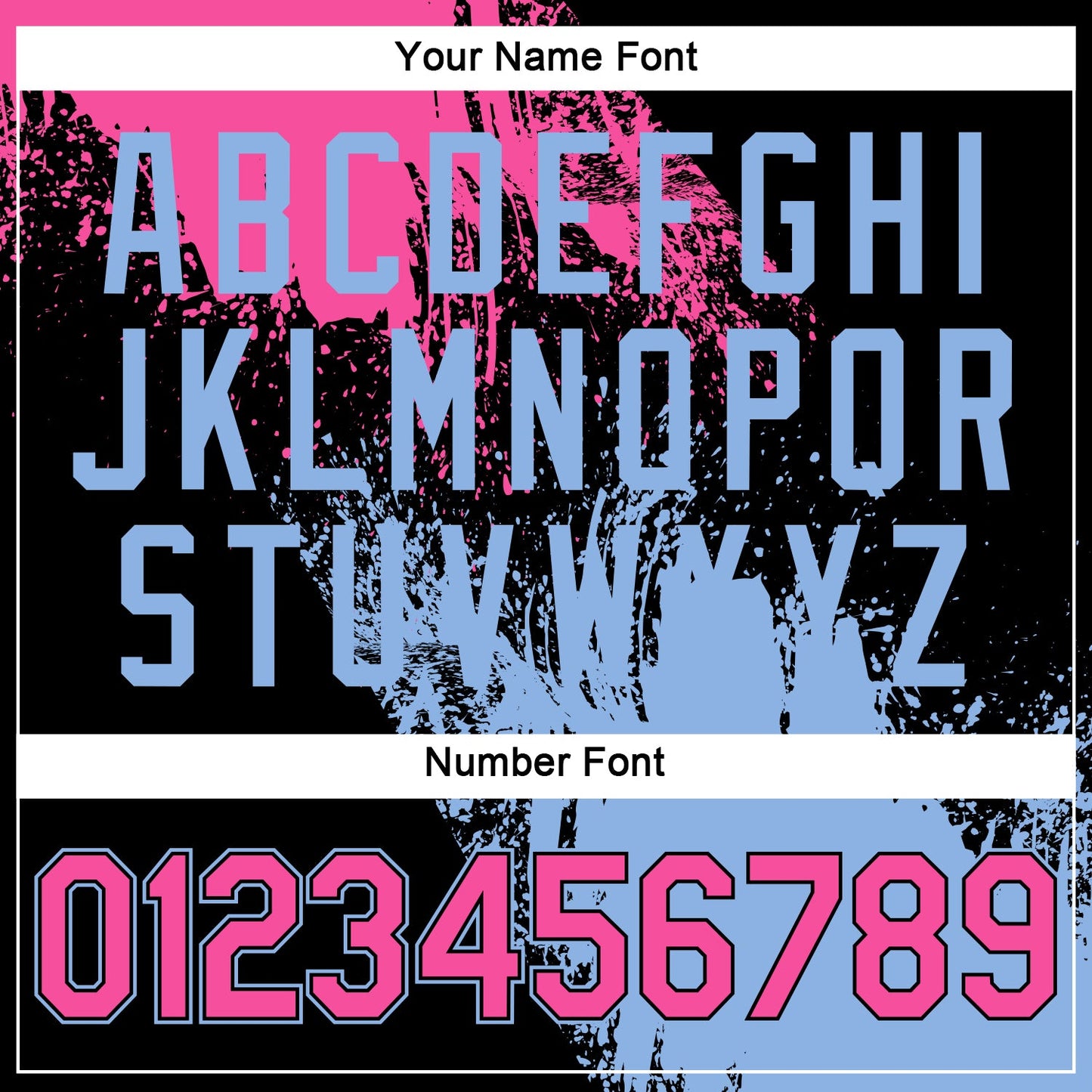Custom Pink Black-Light Blue 3D Pattern Design Abstract Brush Stroke Performance Polo Shirt
