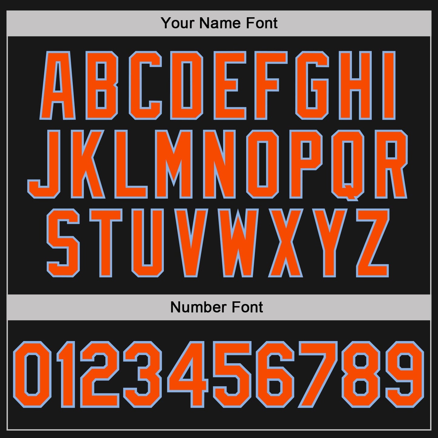 Custom Black Light Blue Pinstripe-Orange Performance Polo Shirt