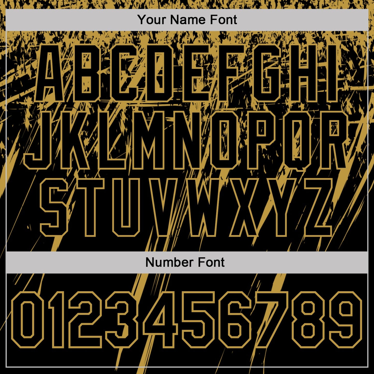 Custom Black-Old Gold Distressed Scratch Brush Stroke Performance Polo Shirt