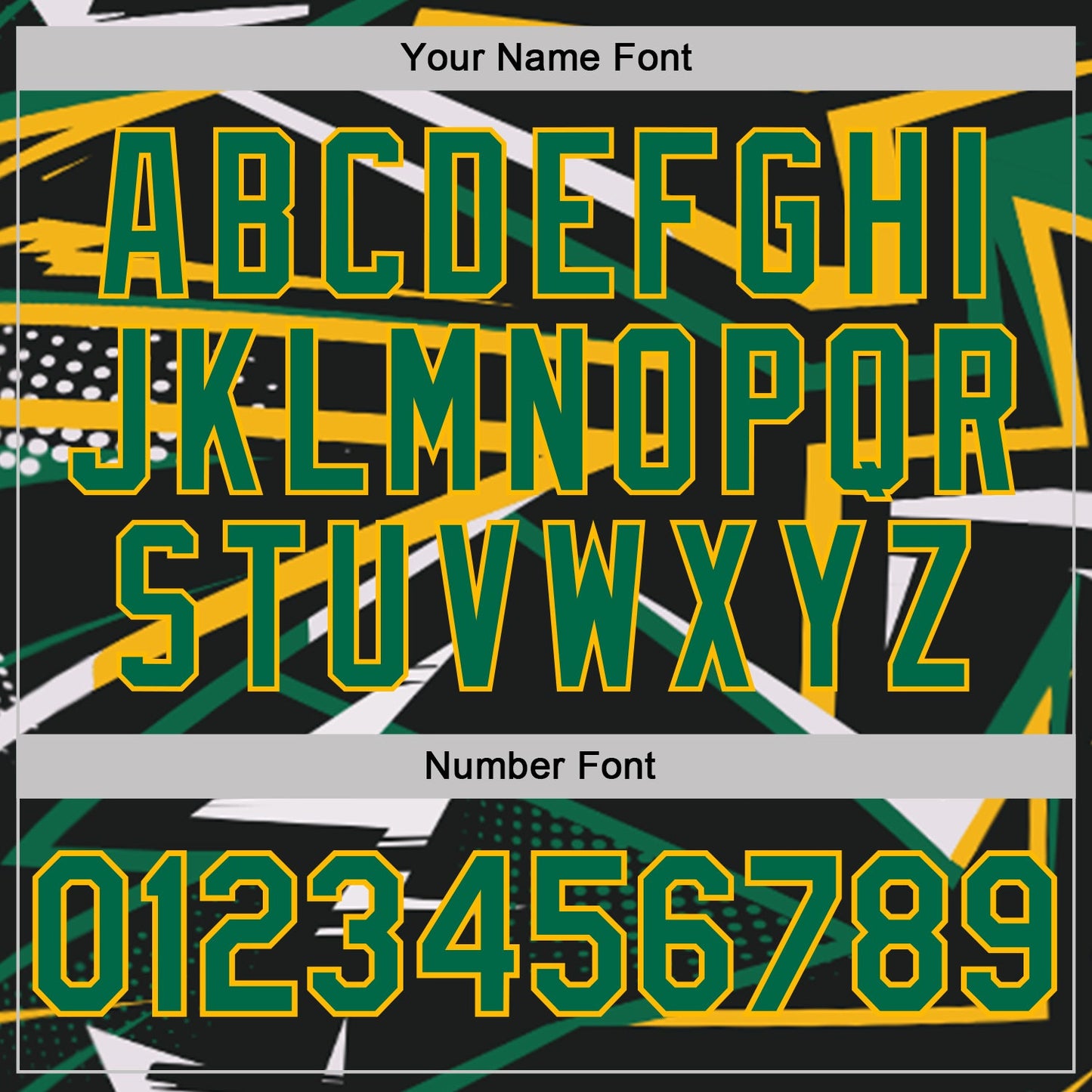 Custom Black Kelly Green-Gold Dynamic Geometric Shard Performance Polo Shirt