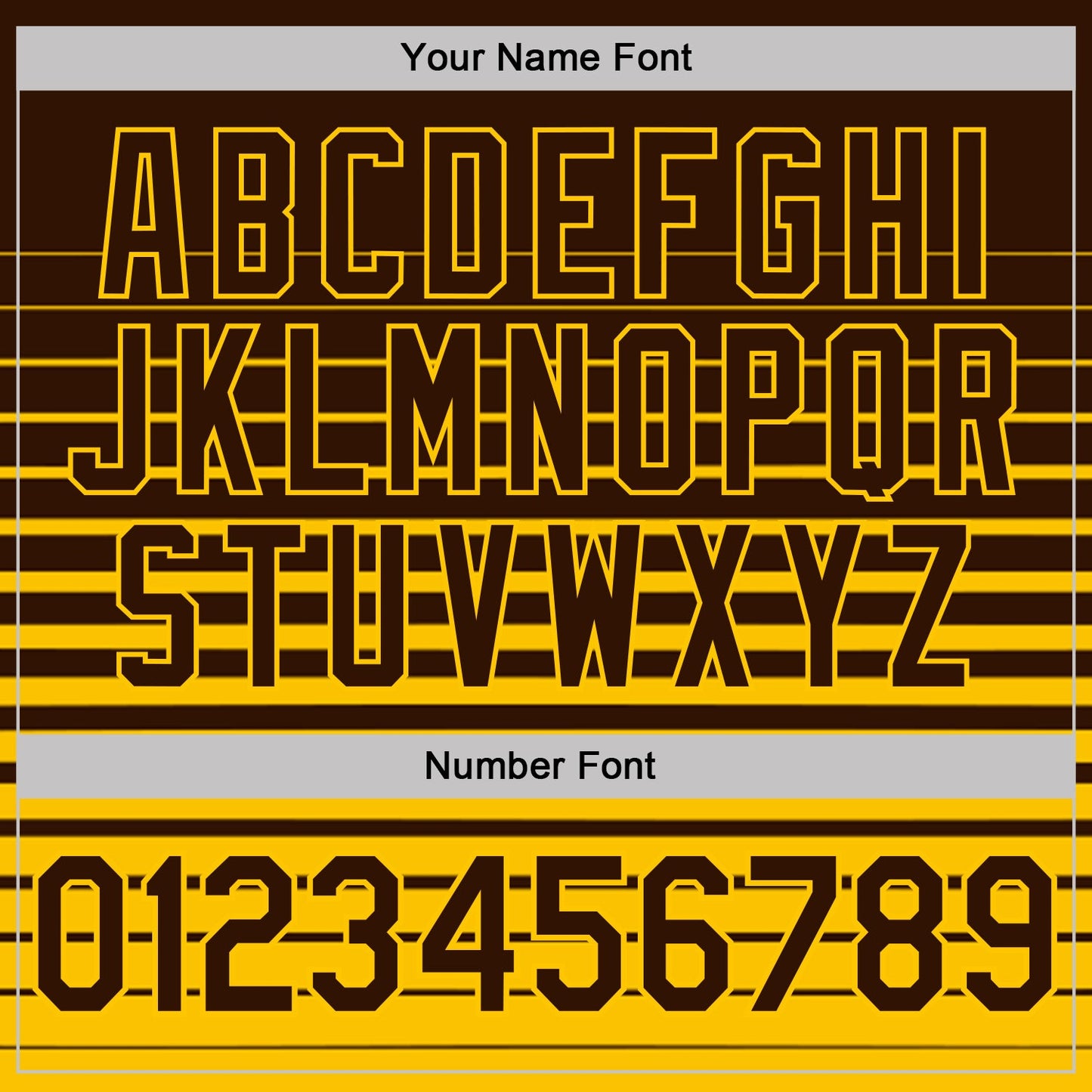 Custom Brown-Yellow Horizontal Gradient Stripe Performance Polo Shirt