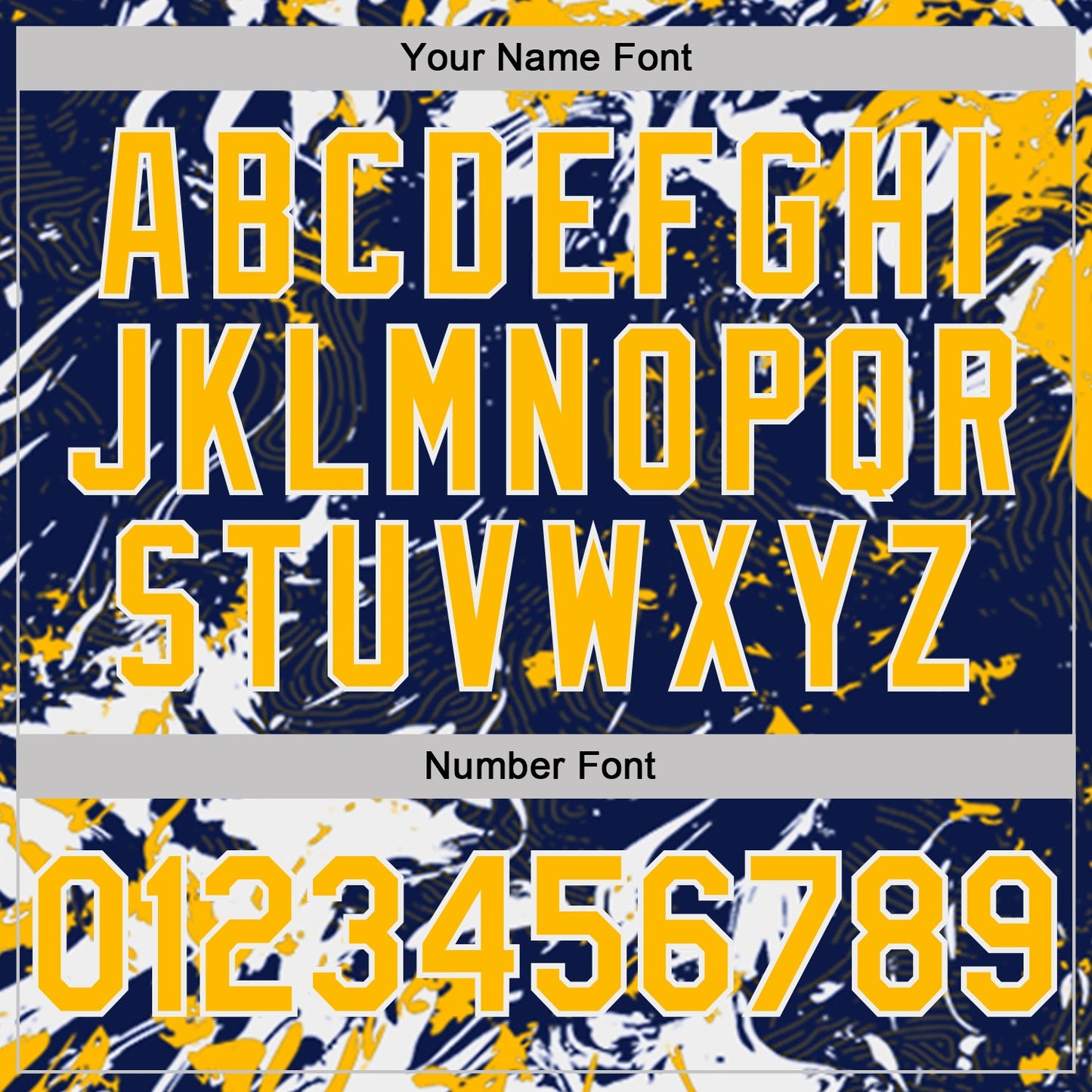 Custom Navy Gold-White Dynamic Splatter Brush Stroke Performance Polo Shirt