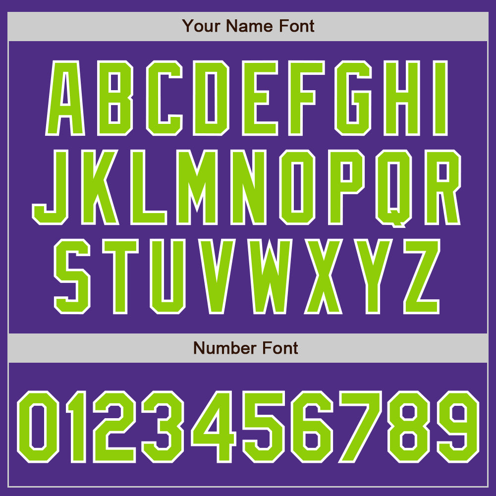 Custom Stitched Purple Neon Green-White Baseball Pullover Sweatshirt Hoodie