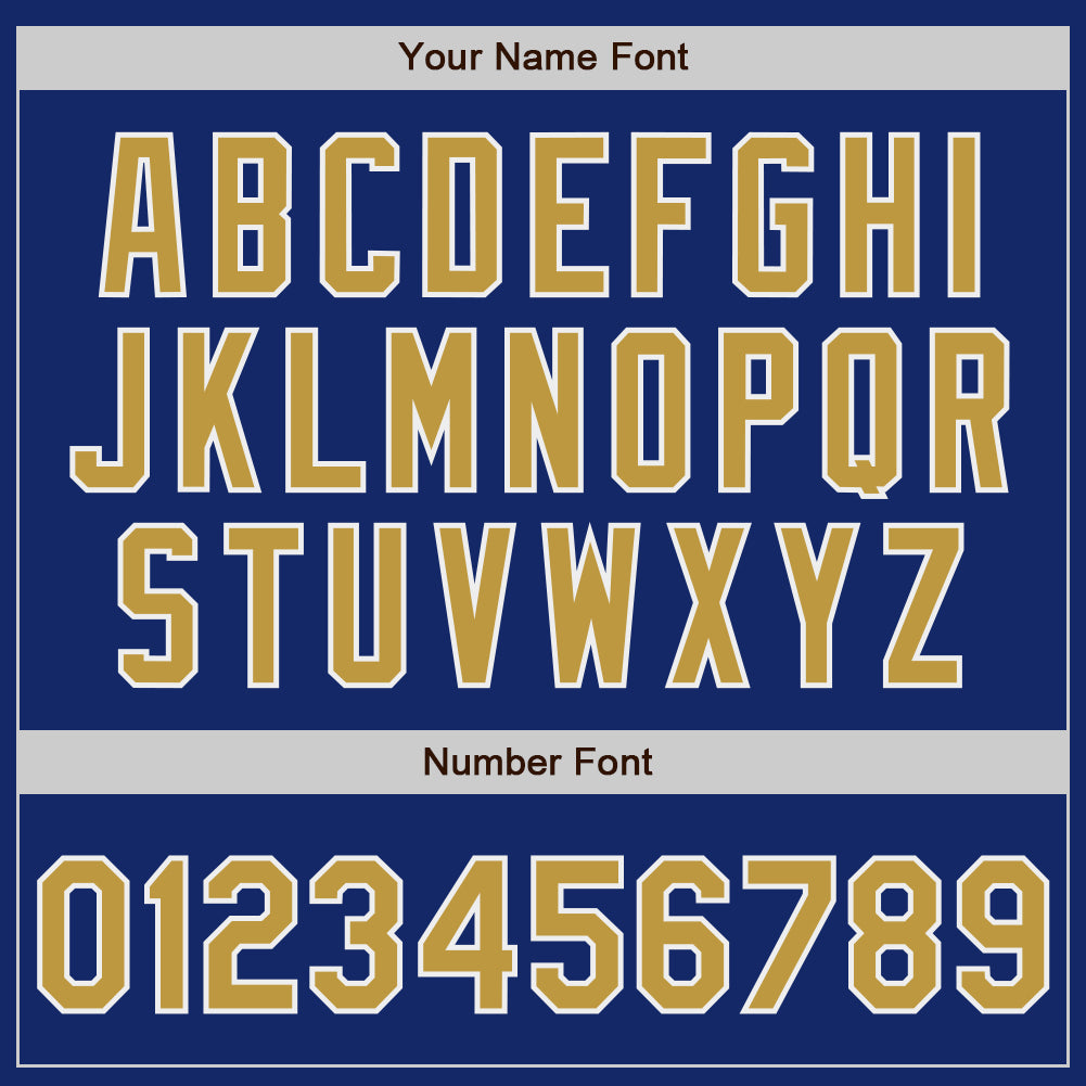Custom Stitched Royal Old Gold-White Baseball Pullover Sweatshirt Hoodie