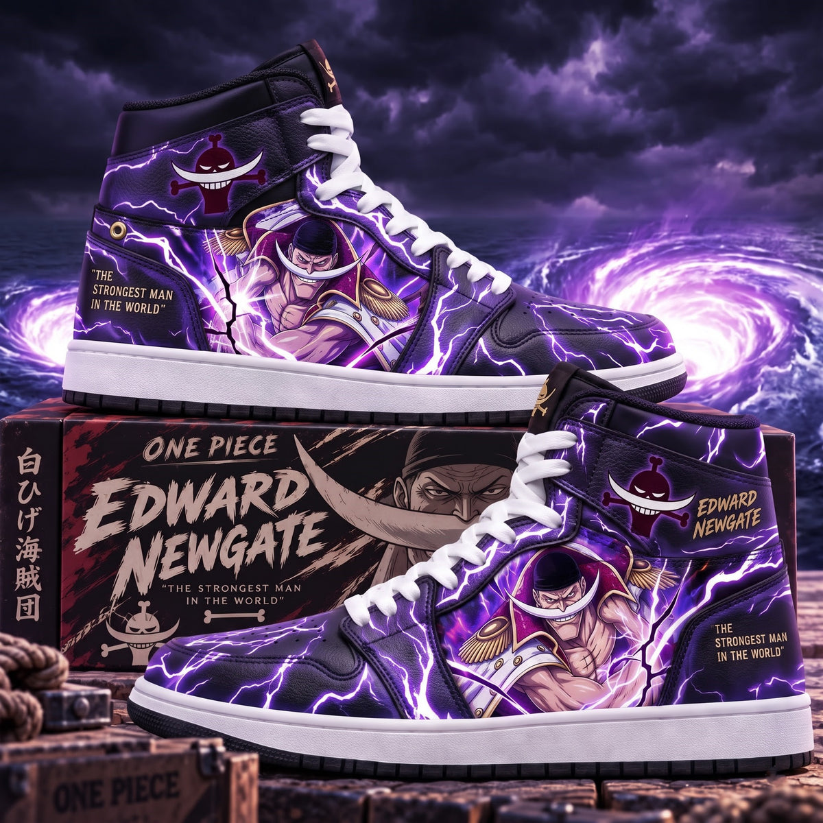 Limited Edition Edward Newgate Fan Shoes — Anime High Top Sneaker Gift