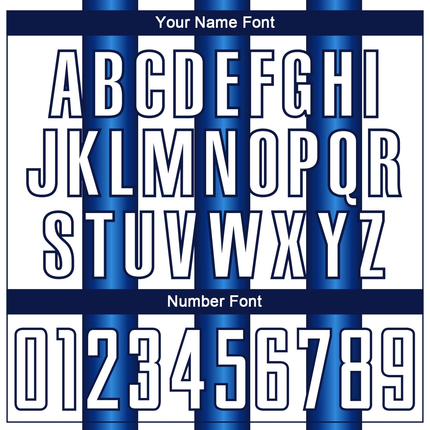 Custom White Blue-Navy Stripes Sports Sublimation Soccer Uniform Jersey