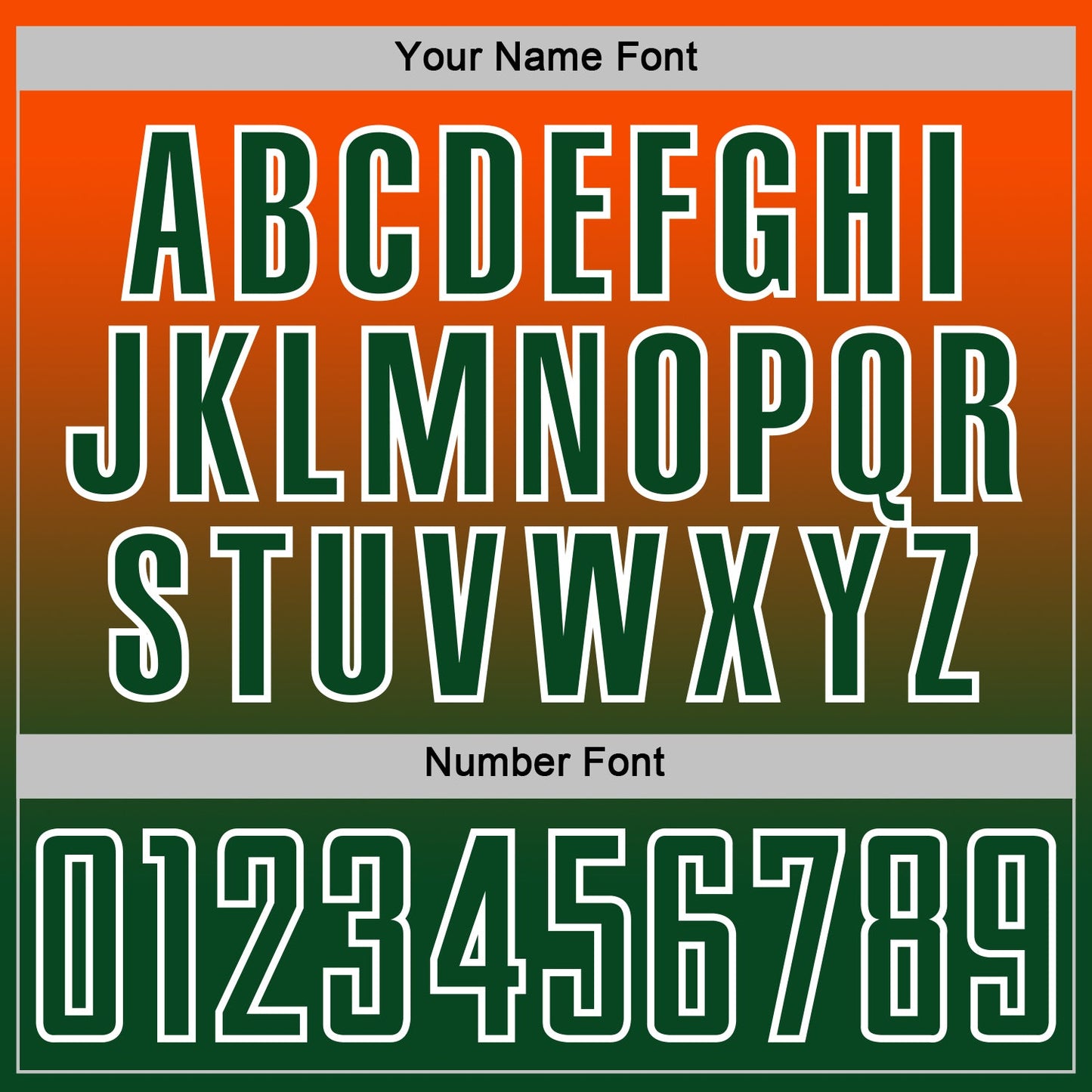 Custom Orange Green-White Fade Fashion Sublimation Soccer Uniform Jersey