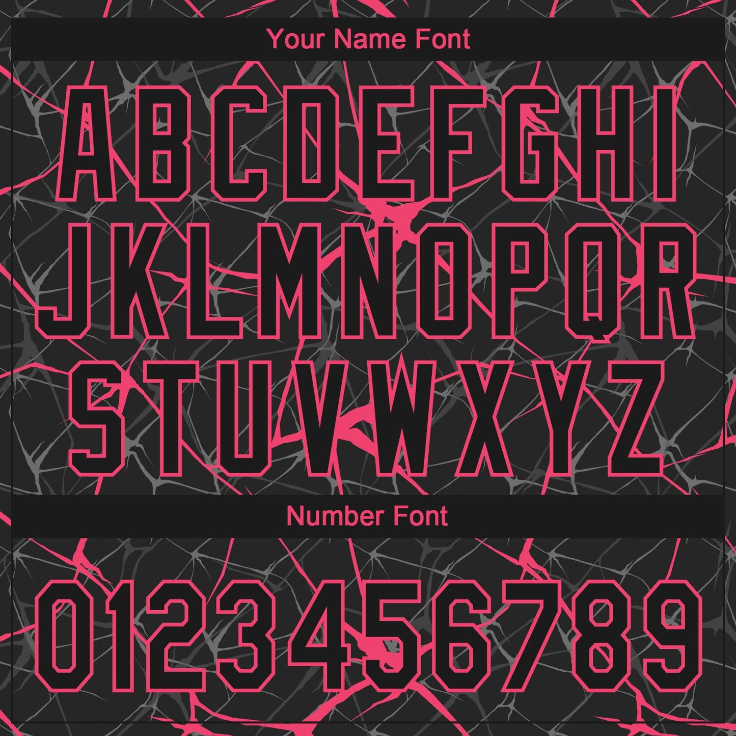 Custom Black Neon Pink Abstract Network Two-Button Unisex Softball Jersey