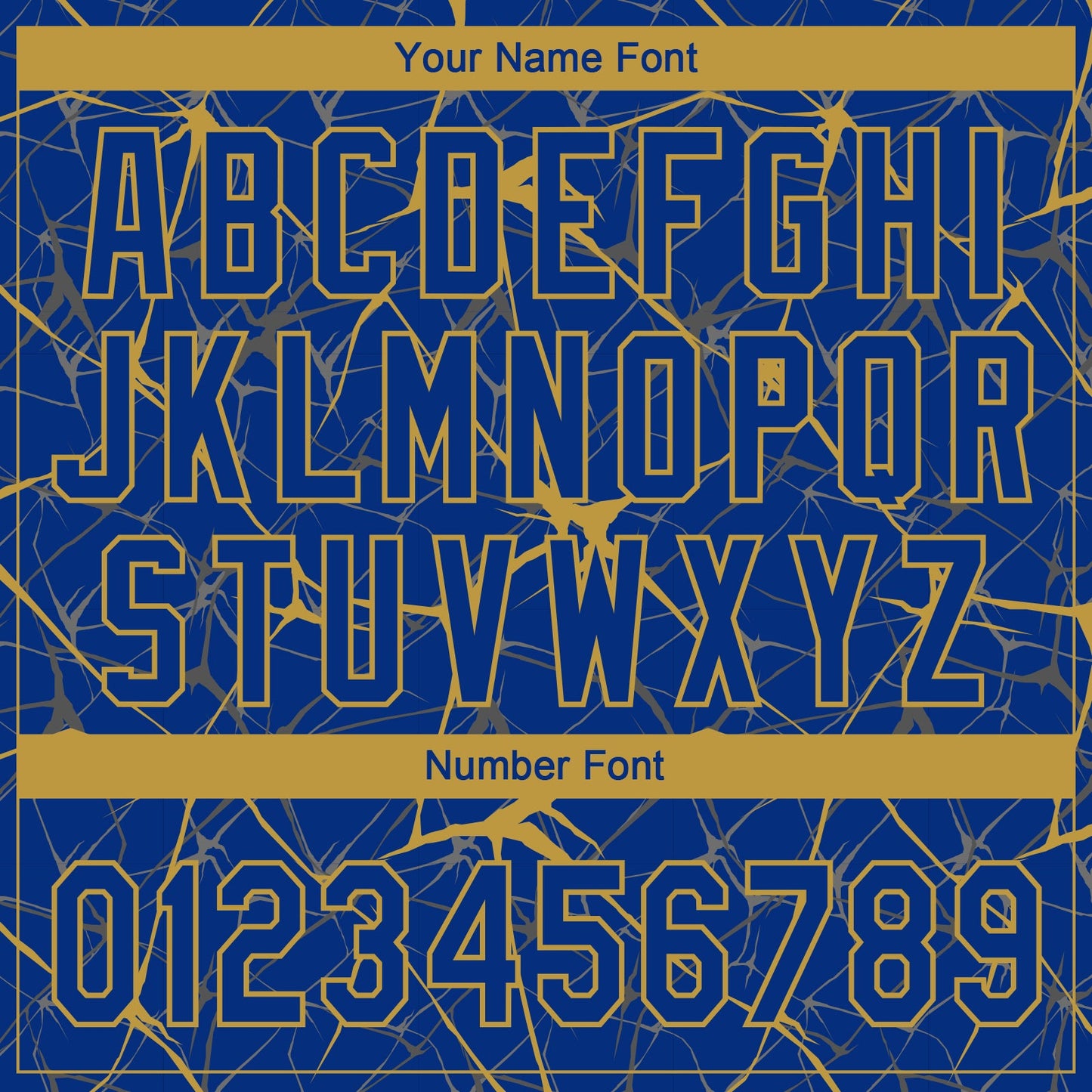 Custom Royal Old Gold Abstract Network Two-Button Unisex Softball Jersey