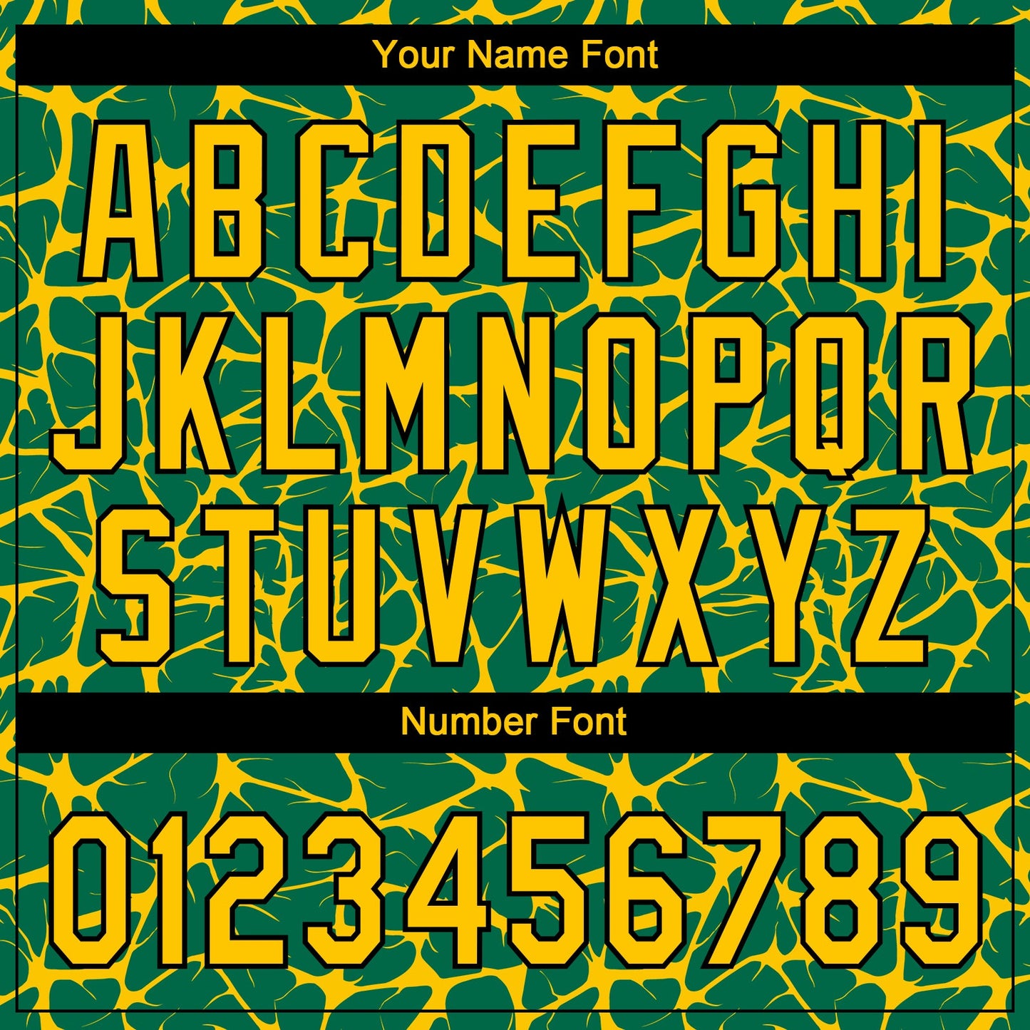 Custom Kelly Green Yellow-Black Abstract Network Crackle Two-Button Unisex Softball Jersey