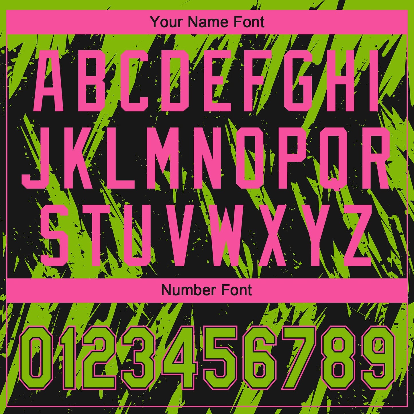 Custom Black Neon Green-Pink Splatter Torn Sharp Brush Stroke Two-Button Unisex Softball Jersey