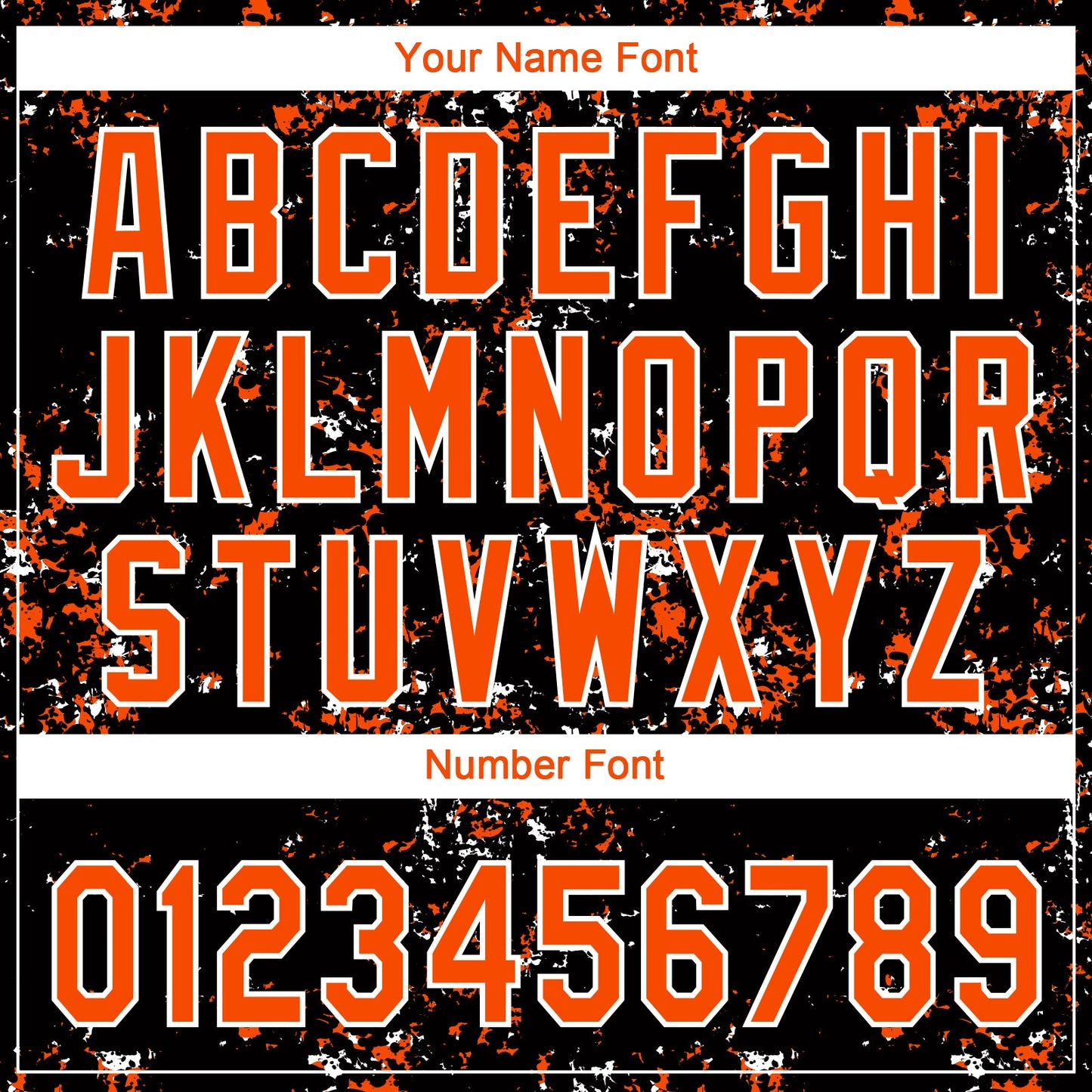 Custom Black Orange-White Abstract Shattered Paint Splatter Two-Button Unisex Softball Jersey