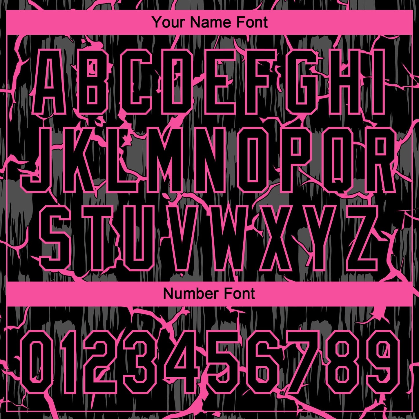 Custom Black Pink-Gray Raglan Sleeves Neon Lightning Crackle Two-Button Unisex Softball Jersey