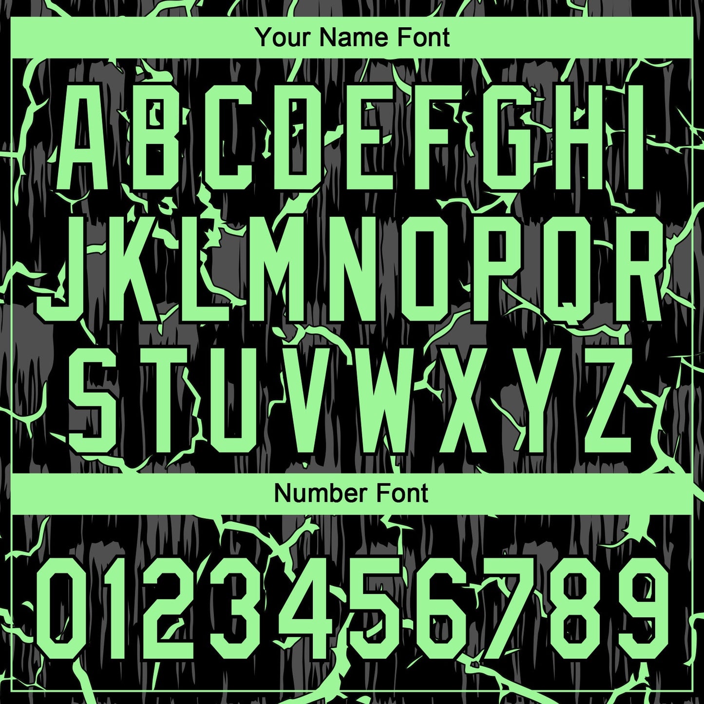 Custom Black Pea Green-Gray Raglan Sleeves Neon Lightning Crackle Two-Button Unisex Softball Jersey