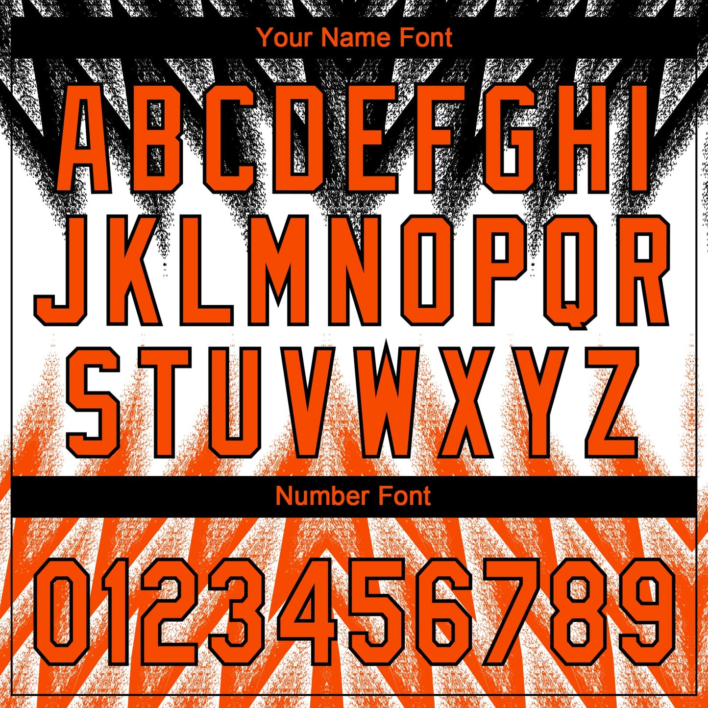 Custom Black Orange-White Raglan Sleeves Abstract Geometric Chevron Zigzag Two-Button Unisex Softball Jersey