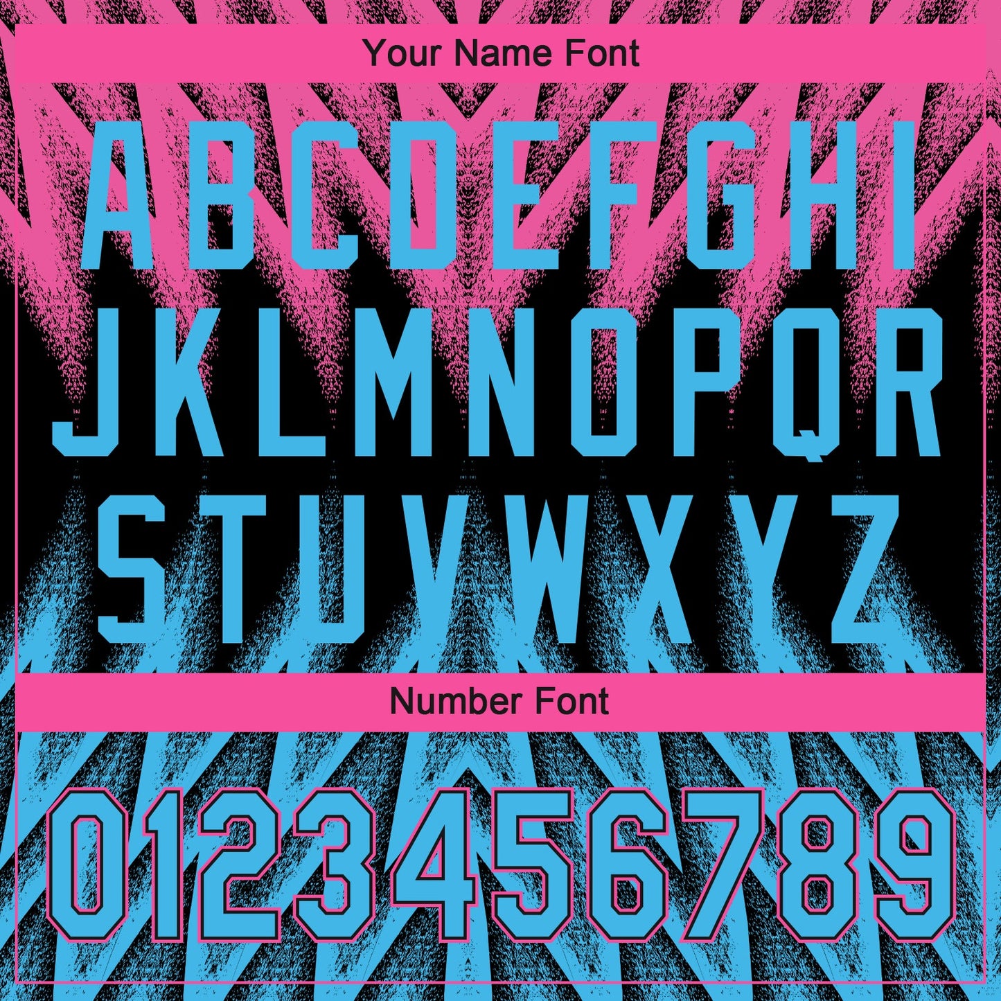 Custom Black Sky Blue-Pink Raglan Sleeves Abstract Geometric Chevron Zigzag Two-Button Unisex Softball Jersey